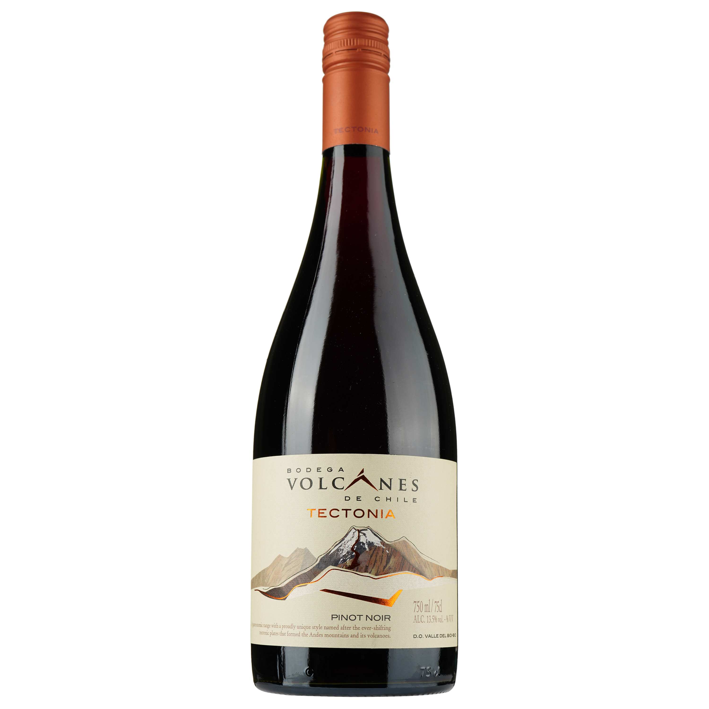 Вино Bodega Volcanes de Chile Tectonia Pinot Noir, красное, сухое, 13,5%, 0,75 л (722968) - фото 1