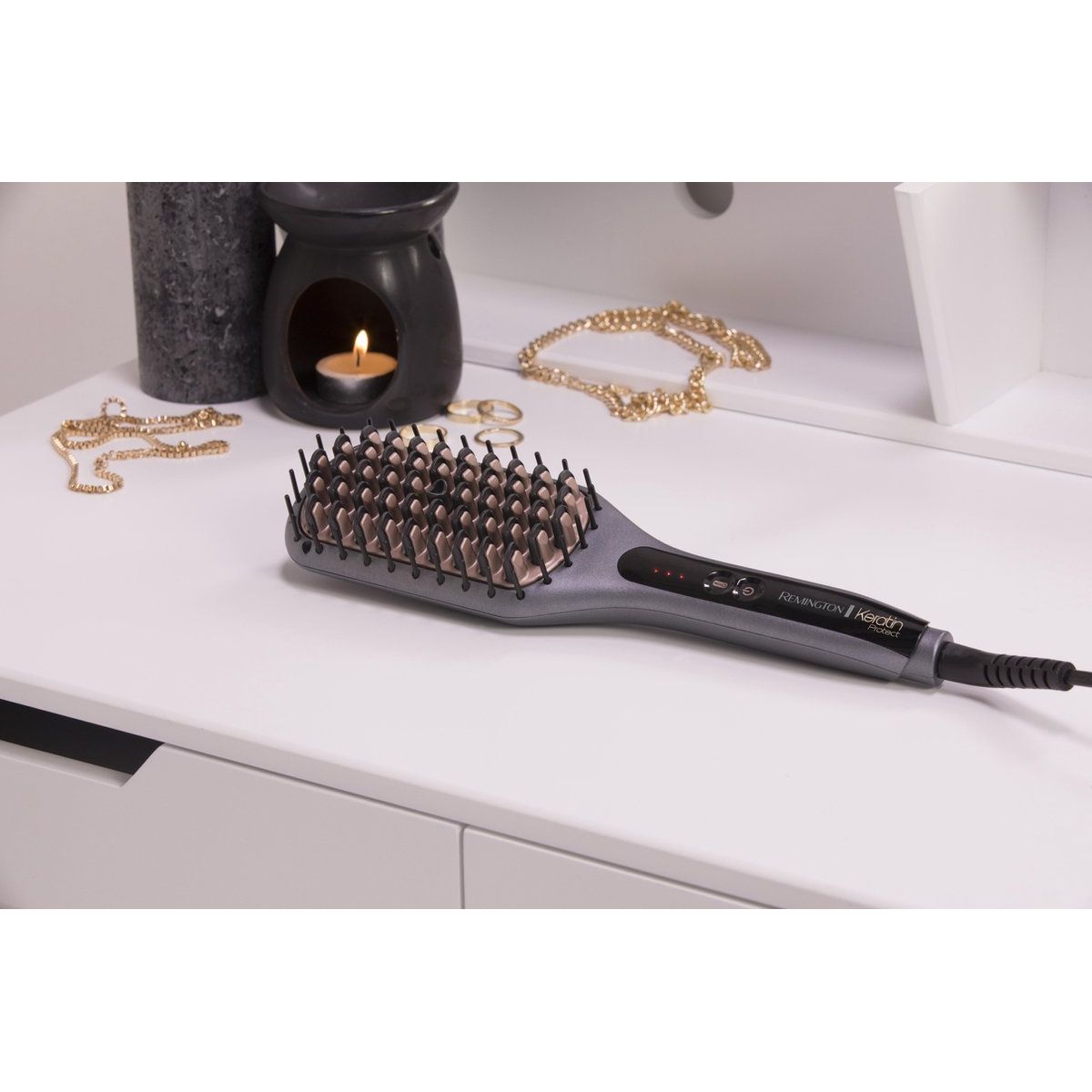 Щетка-выпрямитель Remington Keratin Protect CB7480 серебристая - фото 3