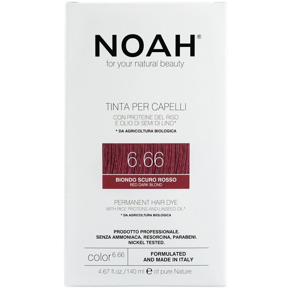 Фарба для волосся Noah Color, відтінок 6.66 (темно-коричневий, червоний), 140 мл (124686) - фото 1