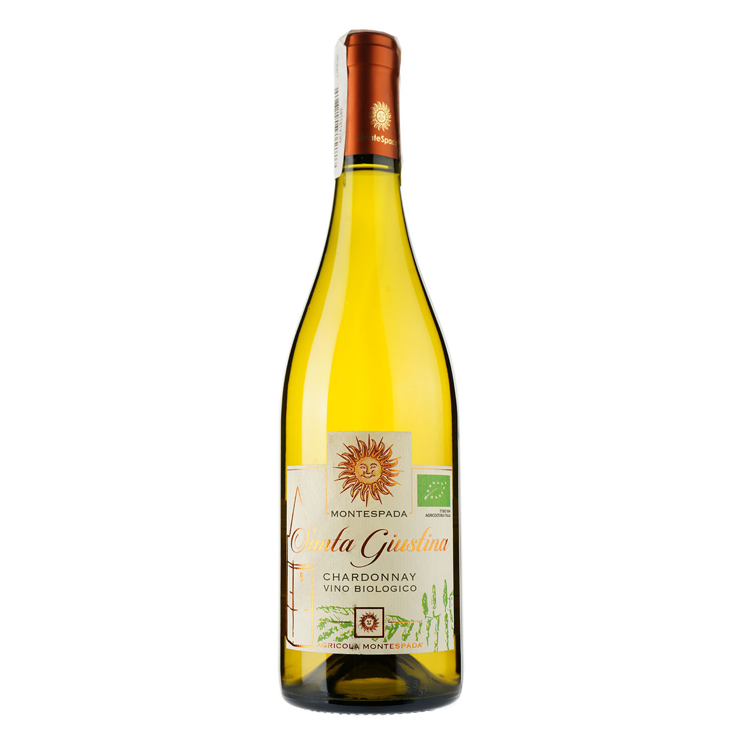 Вино Montespada Chardonnay Santa Giustina IGT 2017, біле, сухе, 13%, 0,75 л - фото 1