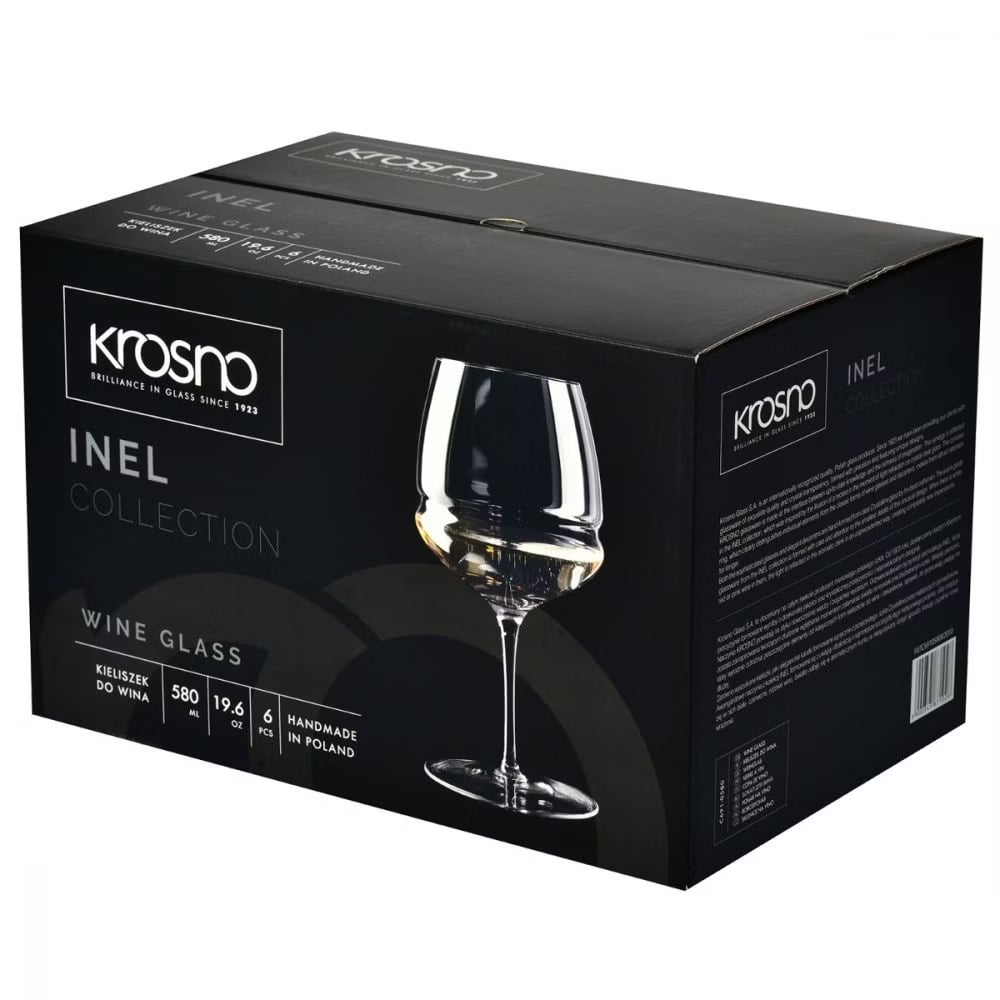 Набір келихів для вина Krosno Inel, скло, 580 мл, 6 шт. (871028) - фото 3