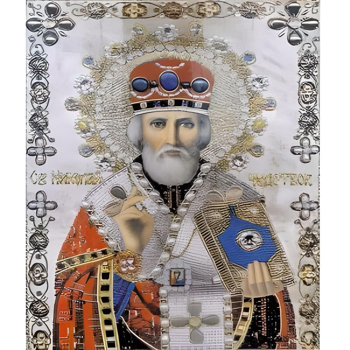 Алмазна вишивка Josef Otten ікона Миколай чудотворець, на підрамнику 40x30 см (1385544715.0) - фото 1