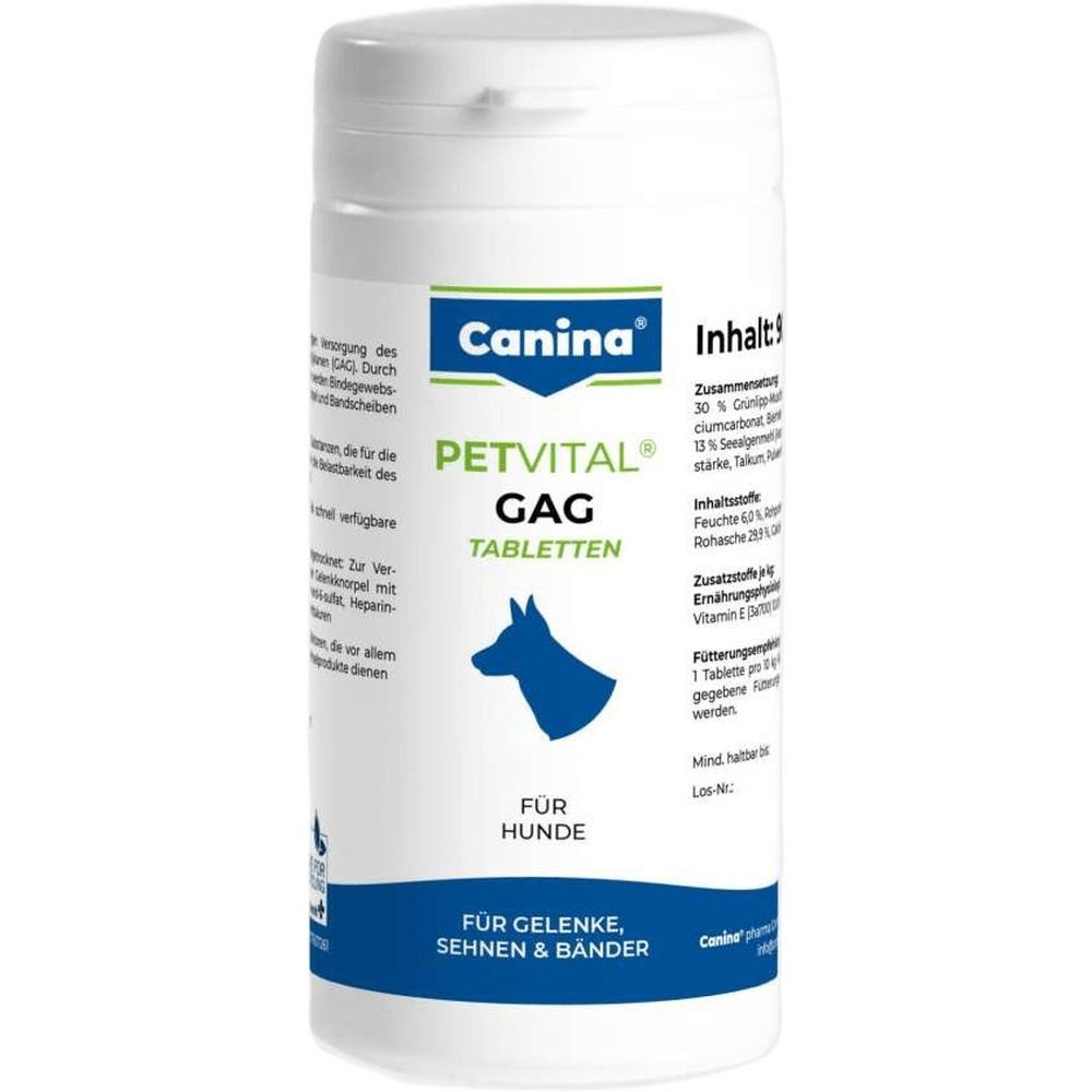 Минеральный комплекс Canina Petvital GAG для собак для суставов и тканей глюкозамин с экстрактом мидий 90 г 90 табл. - фото 1