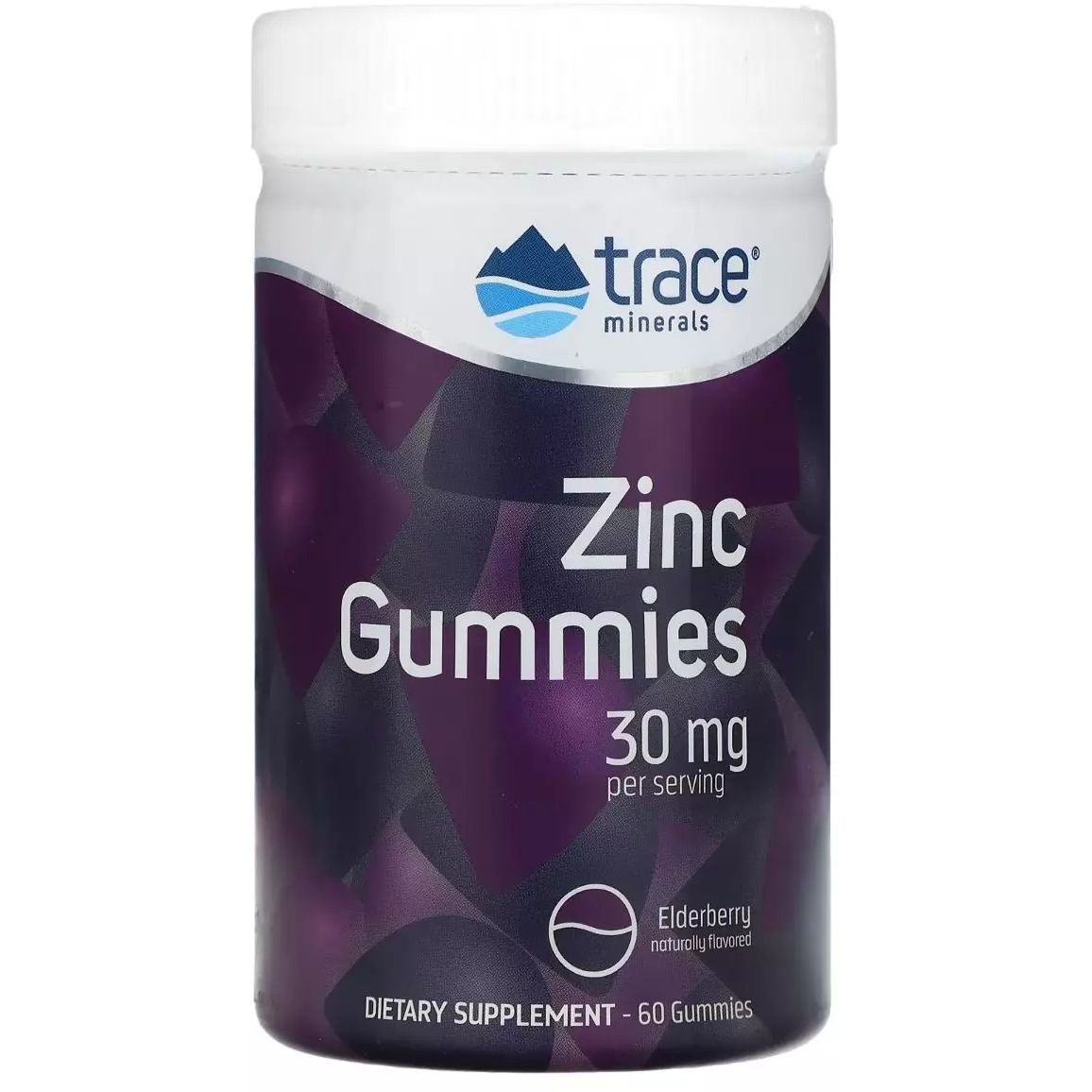 Цинк Trace Minerals Zinc Gummies зі смаком бузини 30 мг 60 цукерок - фото 1