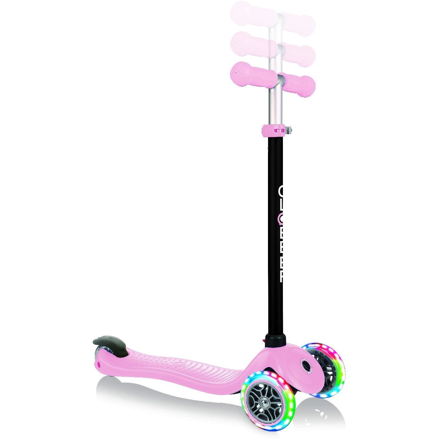 Самокат Globber Go Up Sporty с подсветкой светло-розовый (452-210-3) - фото 2