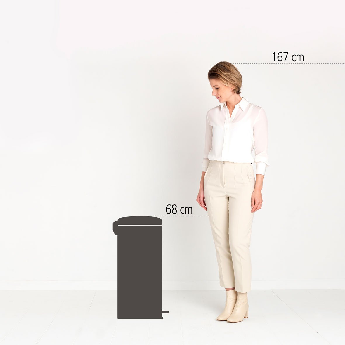 Бак для мусора Brabantia Pedal Bin, черный матовый, 30 л (114540) - фото 3