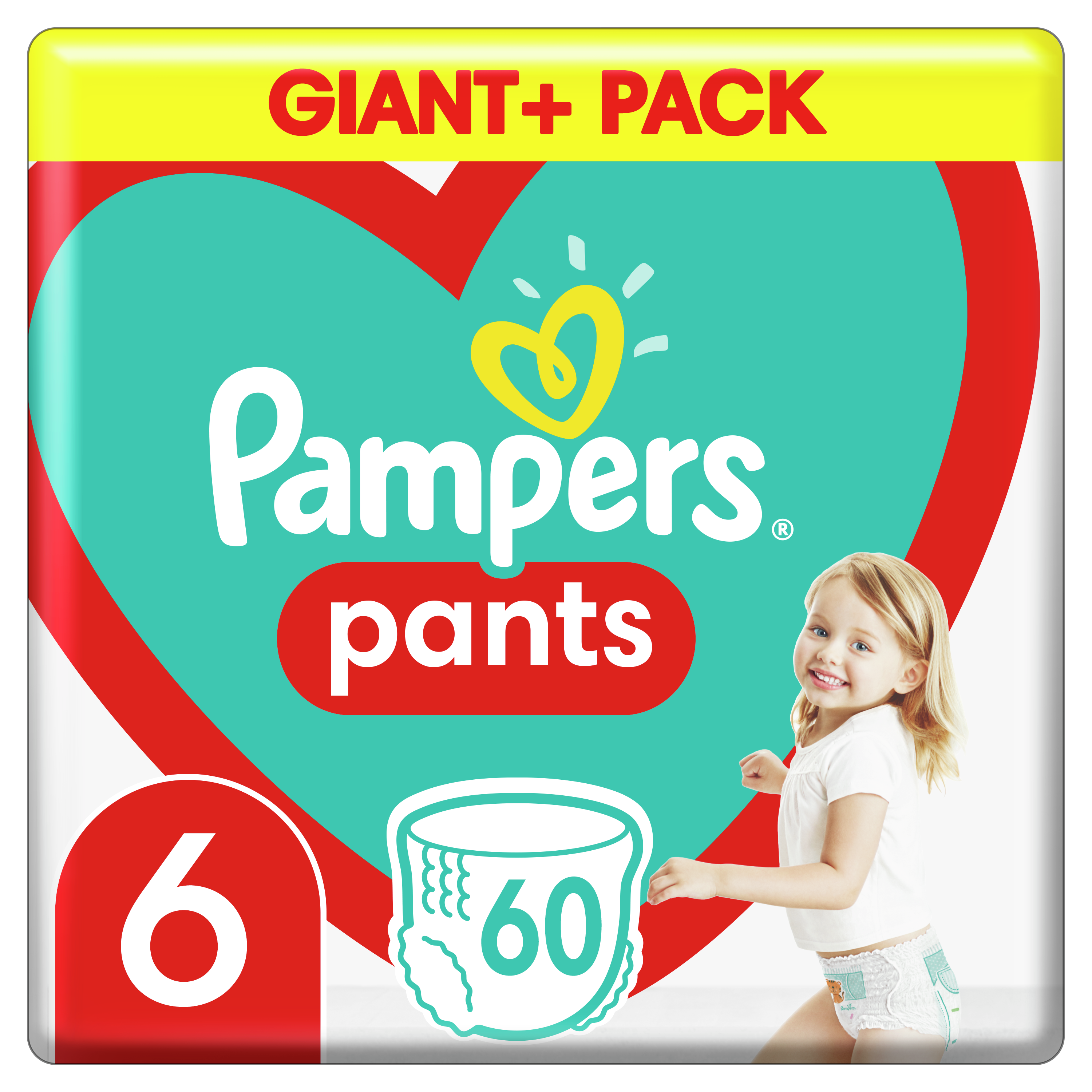 Підгузки-трусики Pampers Pants 6 (15+ кг), 60 шт. - фото 1
