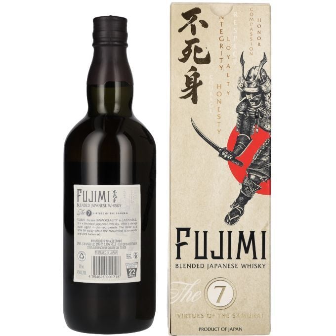 Віскі Fujimi The 7 Virtues of the Samurai Blended Japanese Whisky, 40%, у подарунковій упаковці, 0,7 л - фото 2