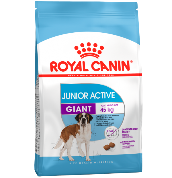 Сухой корм для щенков гигантских пород от 8 до 24 месяцев с повышенной активностью Royal Canin Giant Junior Active, 15 кг (3042150) - фото 1