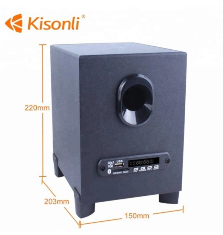 Комп'ютерні колонки Kisonli TM6000U 2.1 Bluetooth AUX Black - фото 6