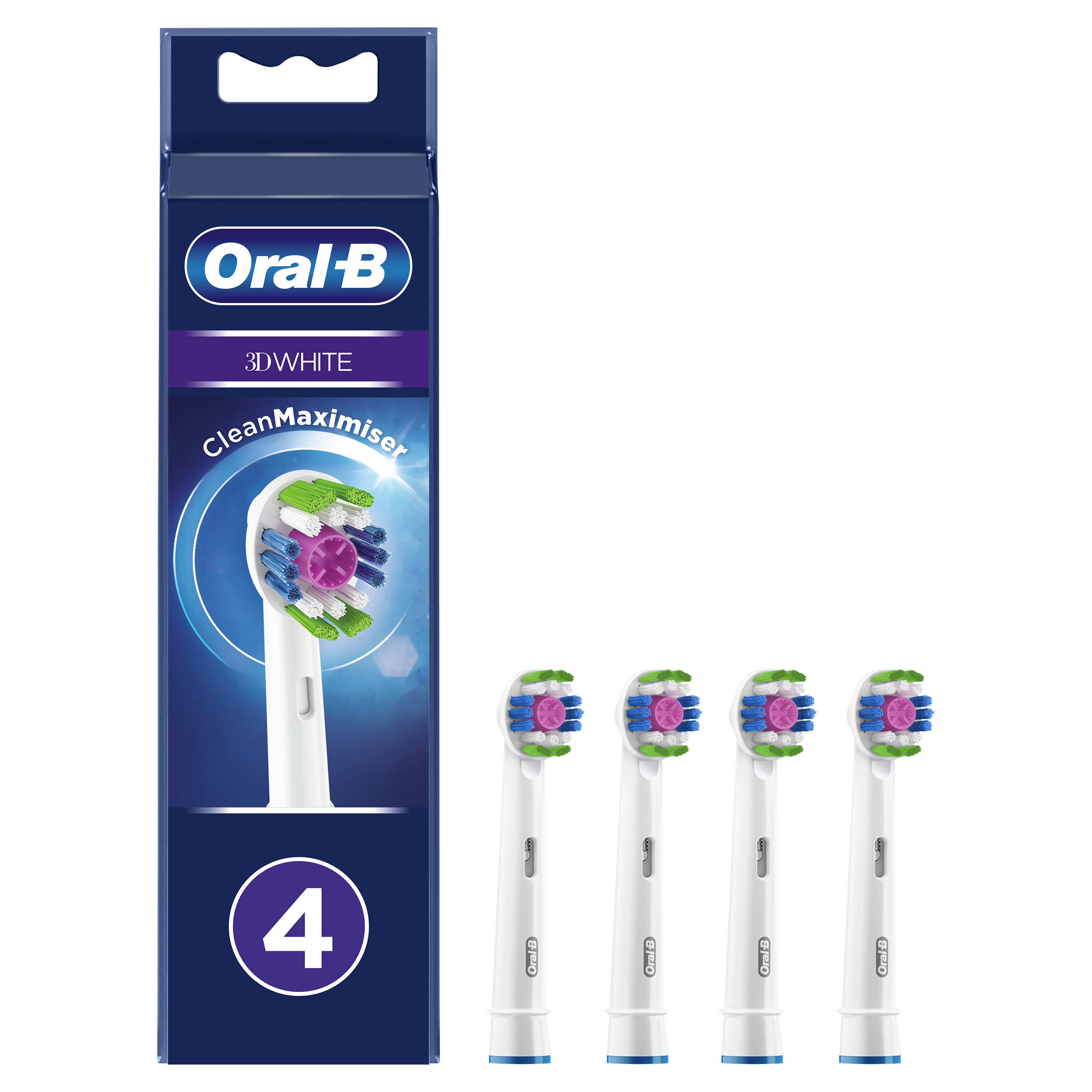 Насадки для електричної зубної щітки Oral-B 3D White CleanMaximiser, 4 шт. - фото 1