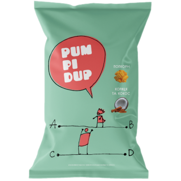 Попкорн Pumpidup з кокосом та корицею 90 г (883720) - фото 1