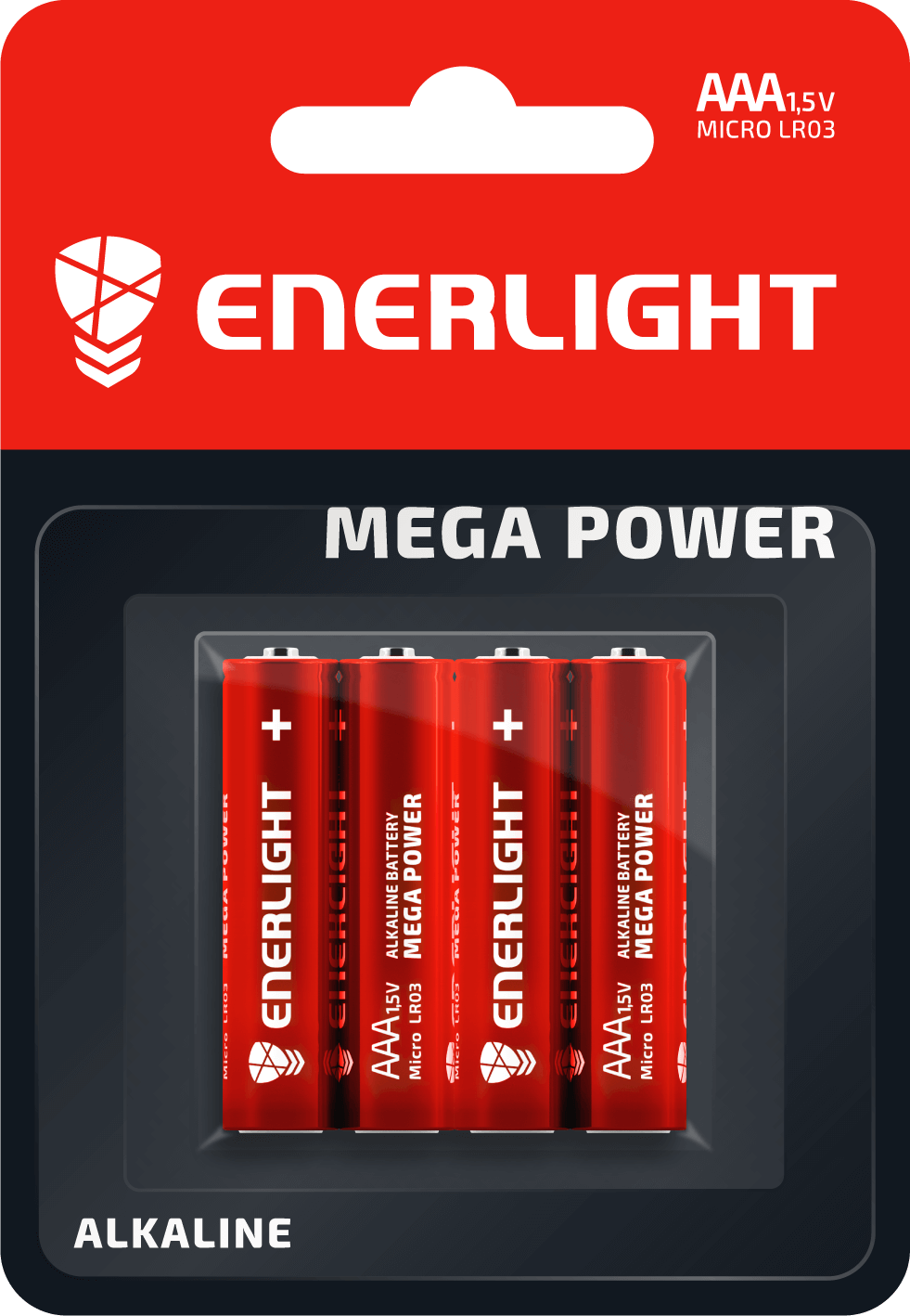 Батарейки Enerlight Mega Power AAA, 4 шт. (90030104) - фото 1
