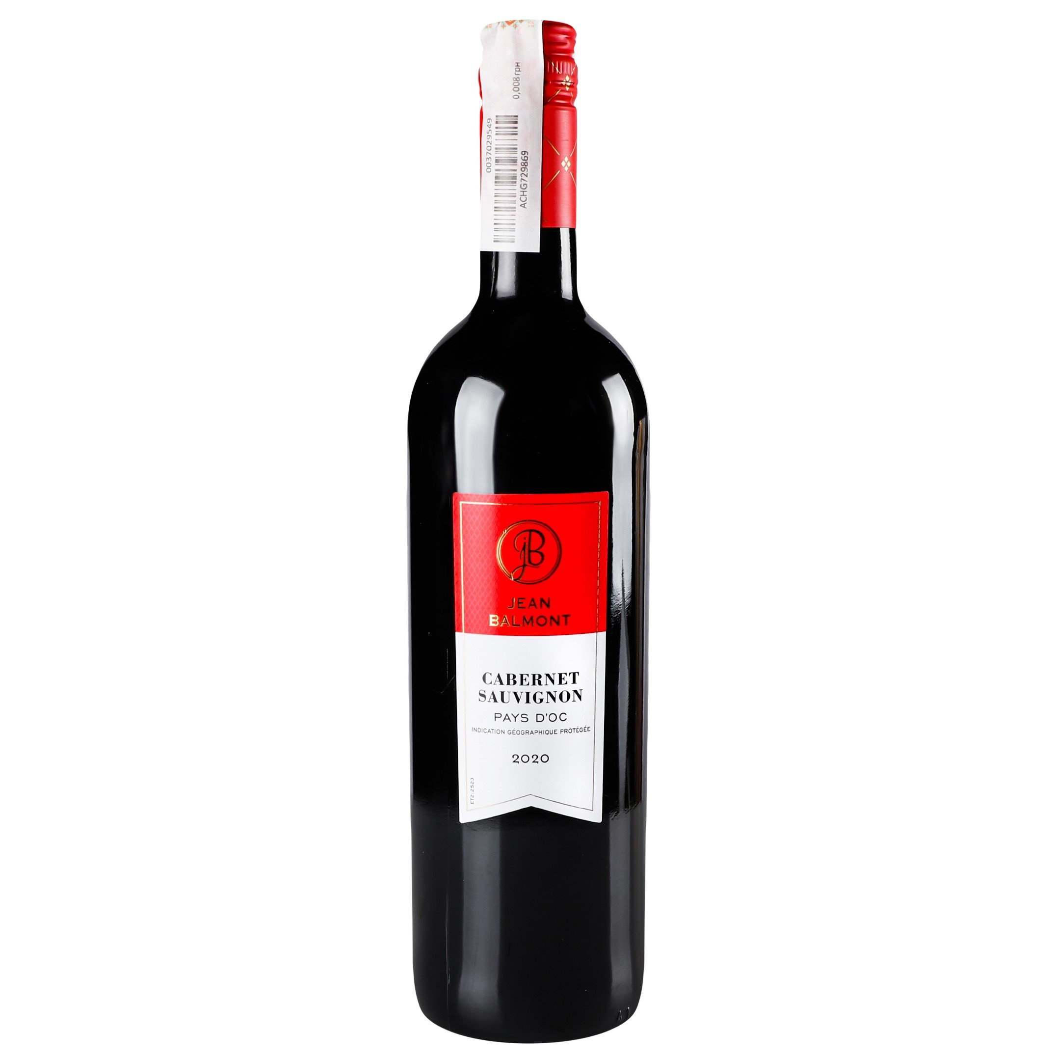 Вино Jean Balmont Каберне Совиньон, сухое, красное, 13%, 0,75 л - фото 1