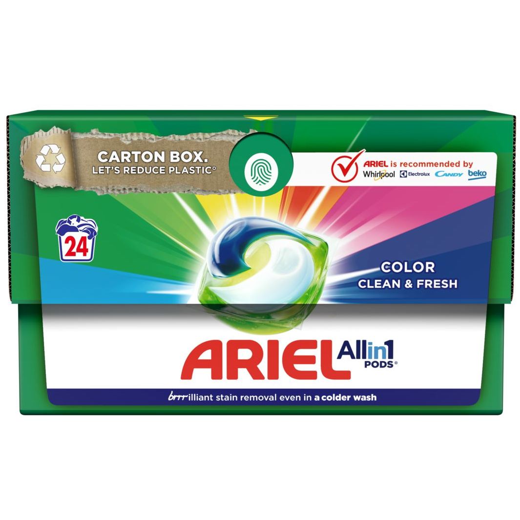 Капсули для прання Ariel Pods All-in-1 Color Чистота та Свіжість 24 шт. х 23.8 г - фото 2