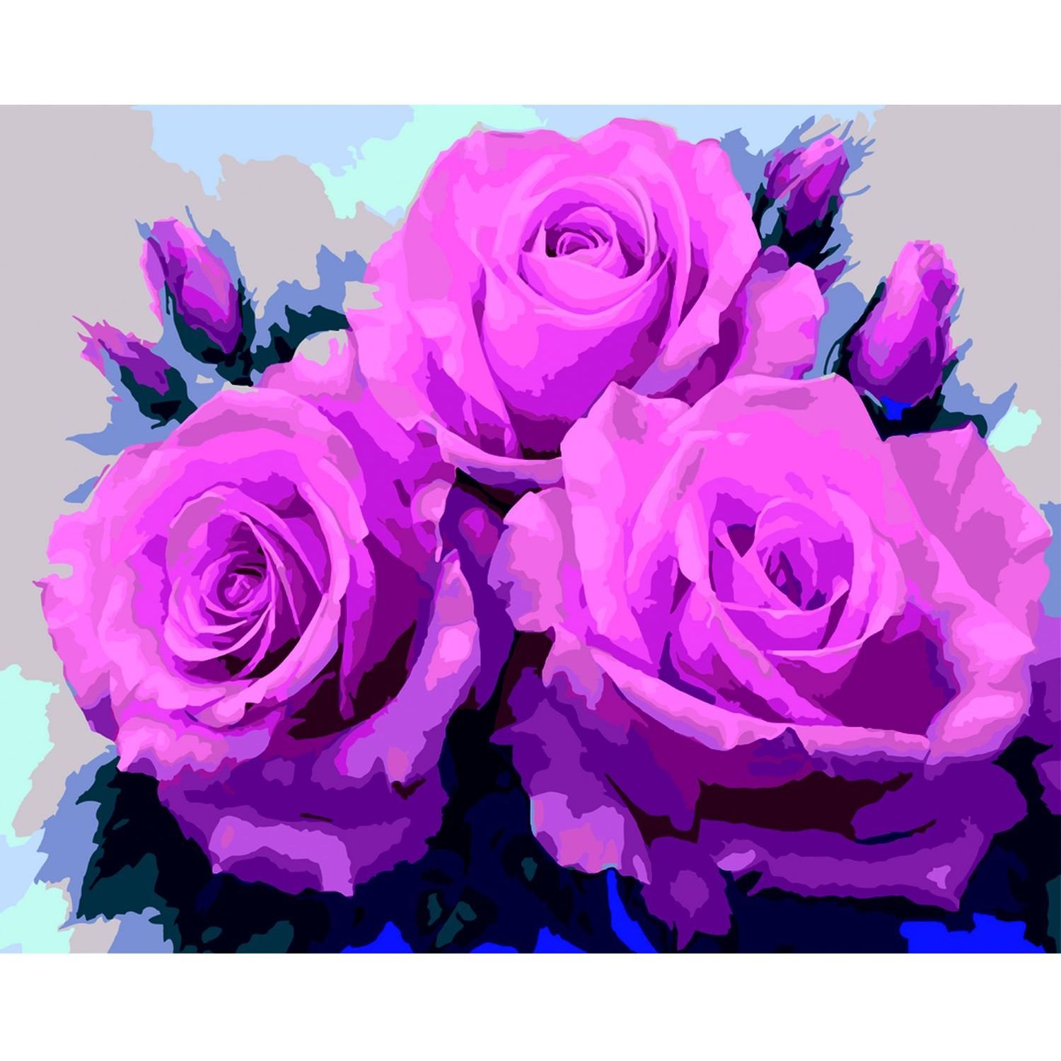 Картина за номерами ZiBi Art Line Рожеві троянди 40х50 см (ZB.64146) - фото 1