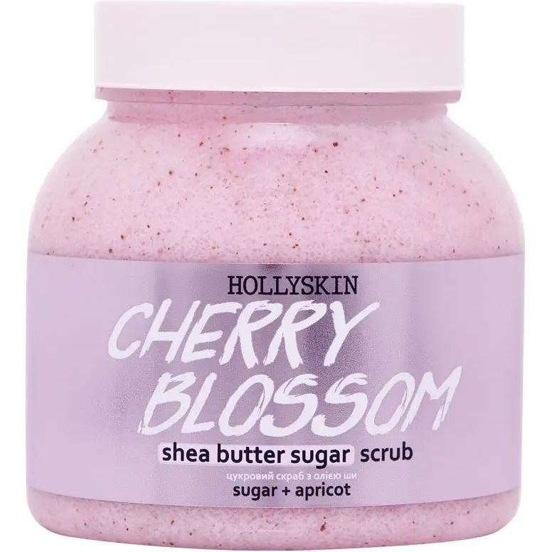Сахарный скраб Hollyskin Cherry Blossom, с маслом ши и перлитом, 350 г - фото 1