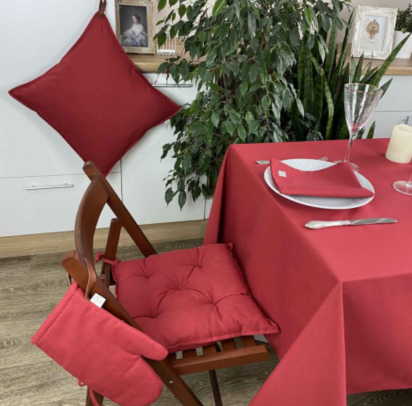 Photos - Tablecloth / Napkin Provans Скатертина Прованс, 145х145 см, колір Бордо  (21393)