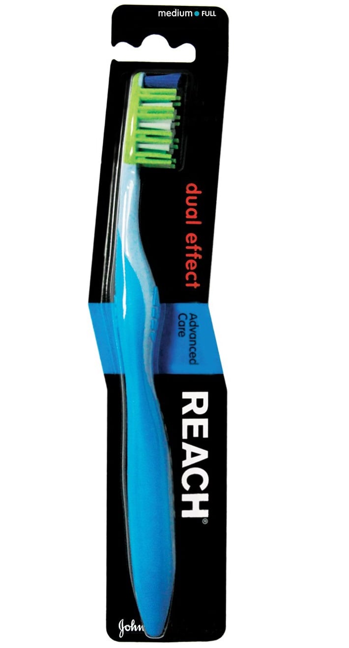 Зубна щітка Reach Dual Effect жорстка, блакитний - фото 1