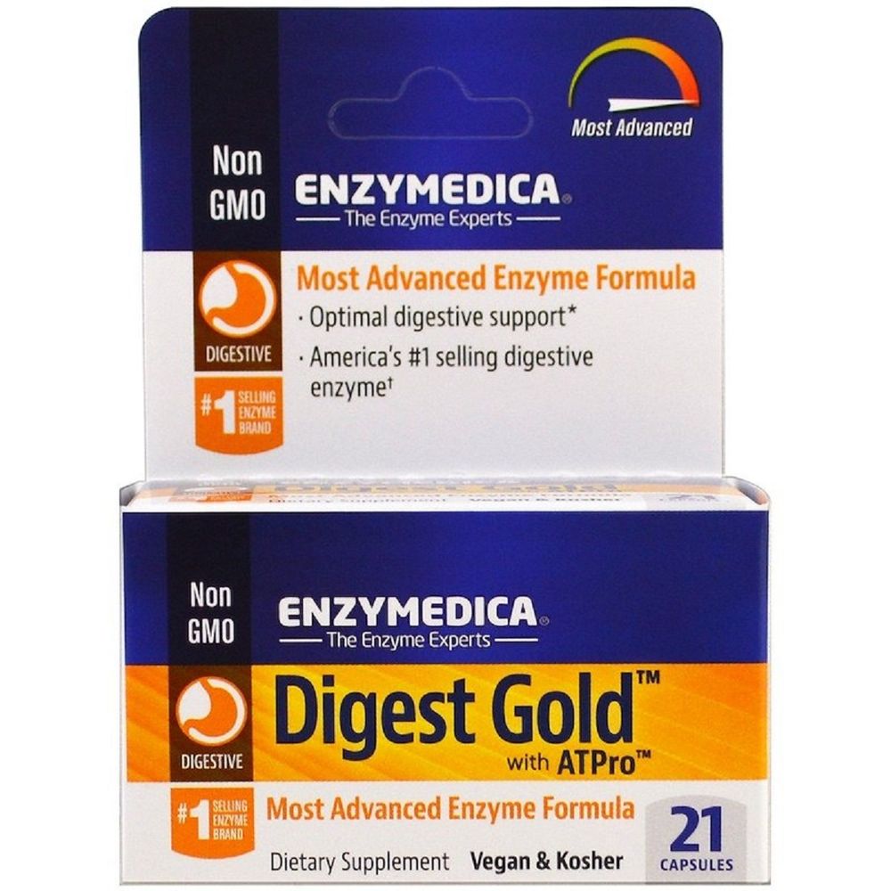 Ферменты пищеварения Enzymedica Digest Gold из ATPro 21 капсула - фото 2