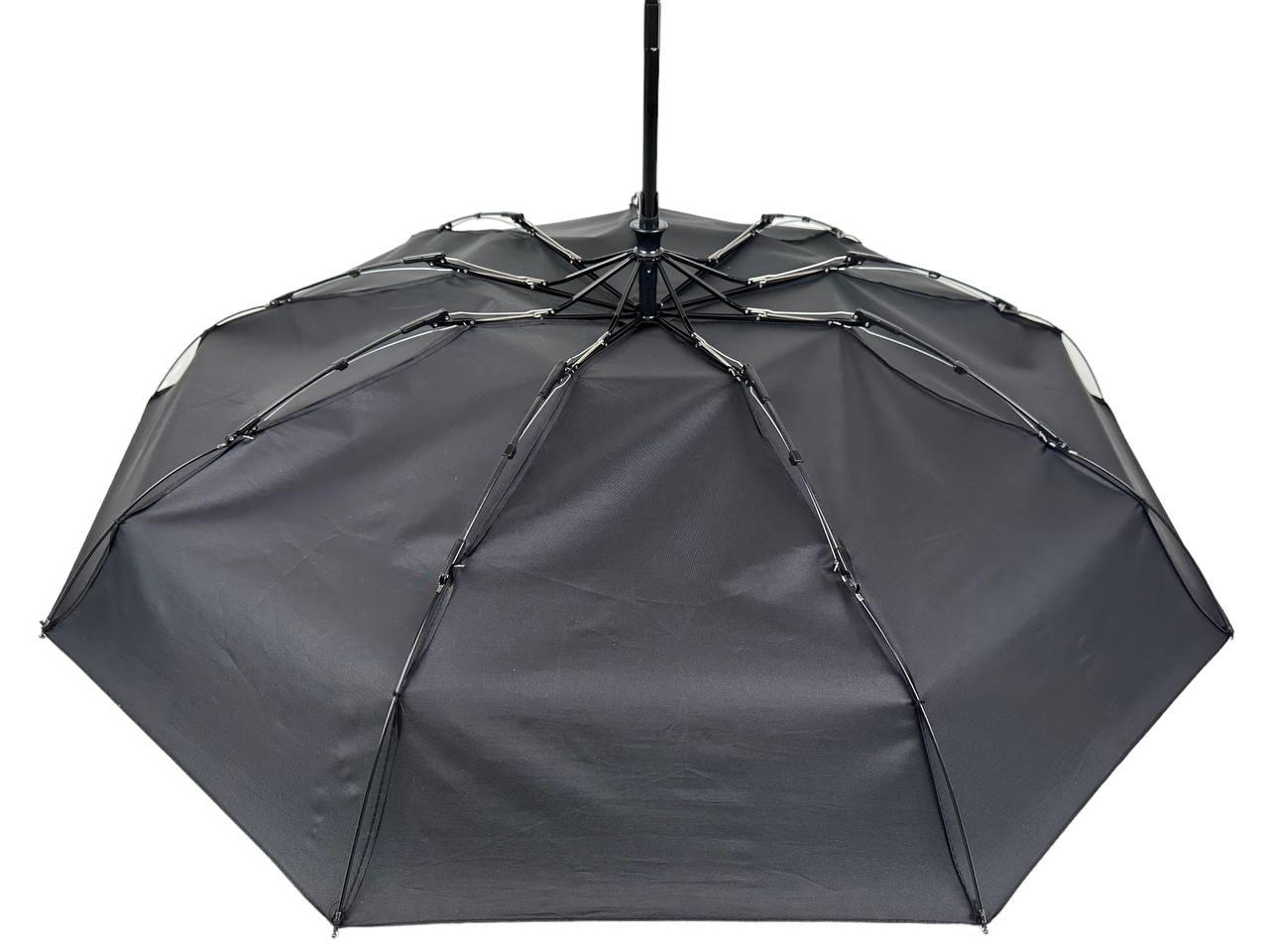 Женский складной зонтик полный автомат Frei Regen 94 см черный - фото 7