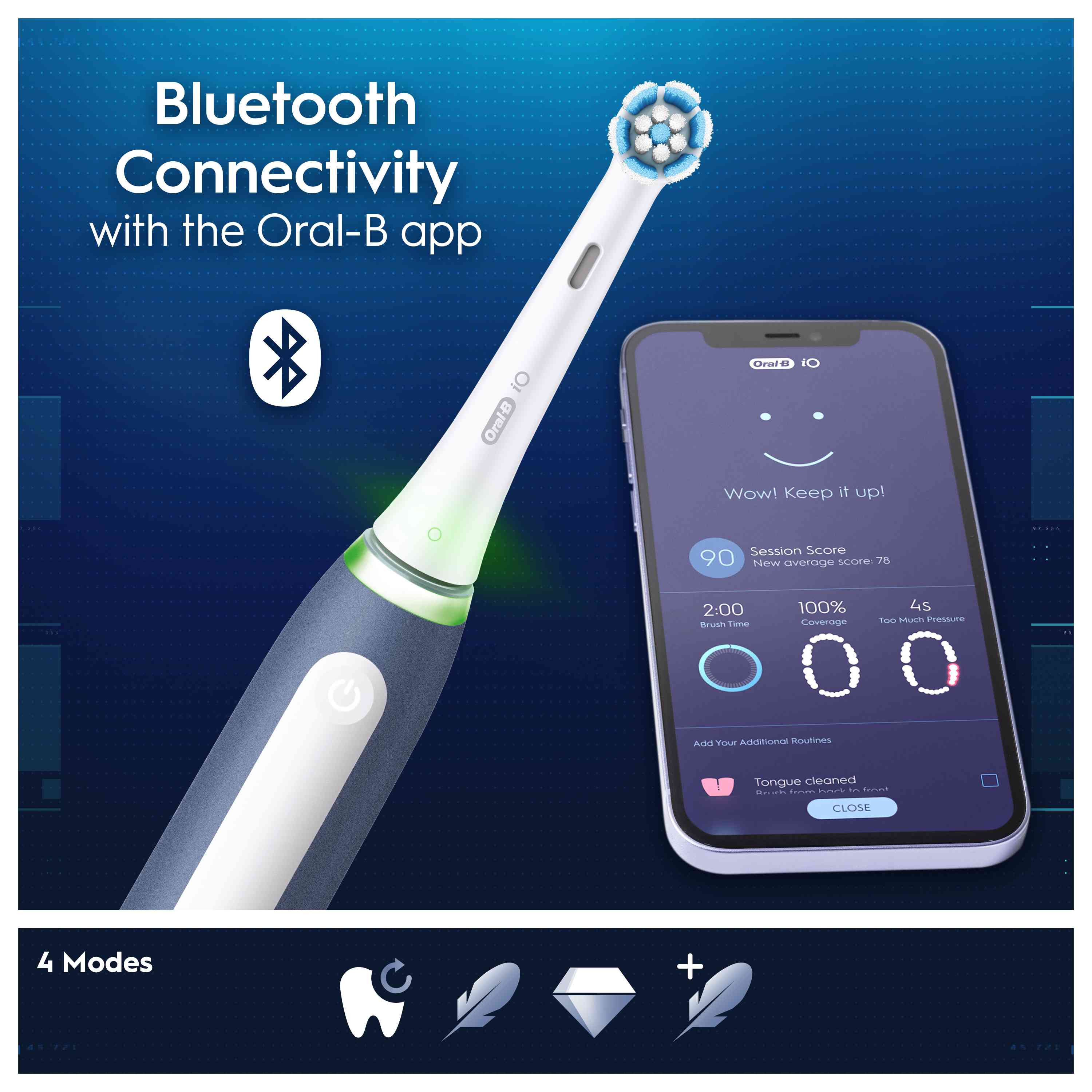 Электрическая зубная щетка Oral-b Braun iO 4 My Way Blue + футляр - фото 8