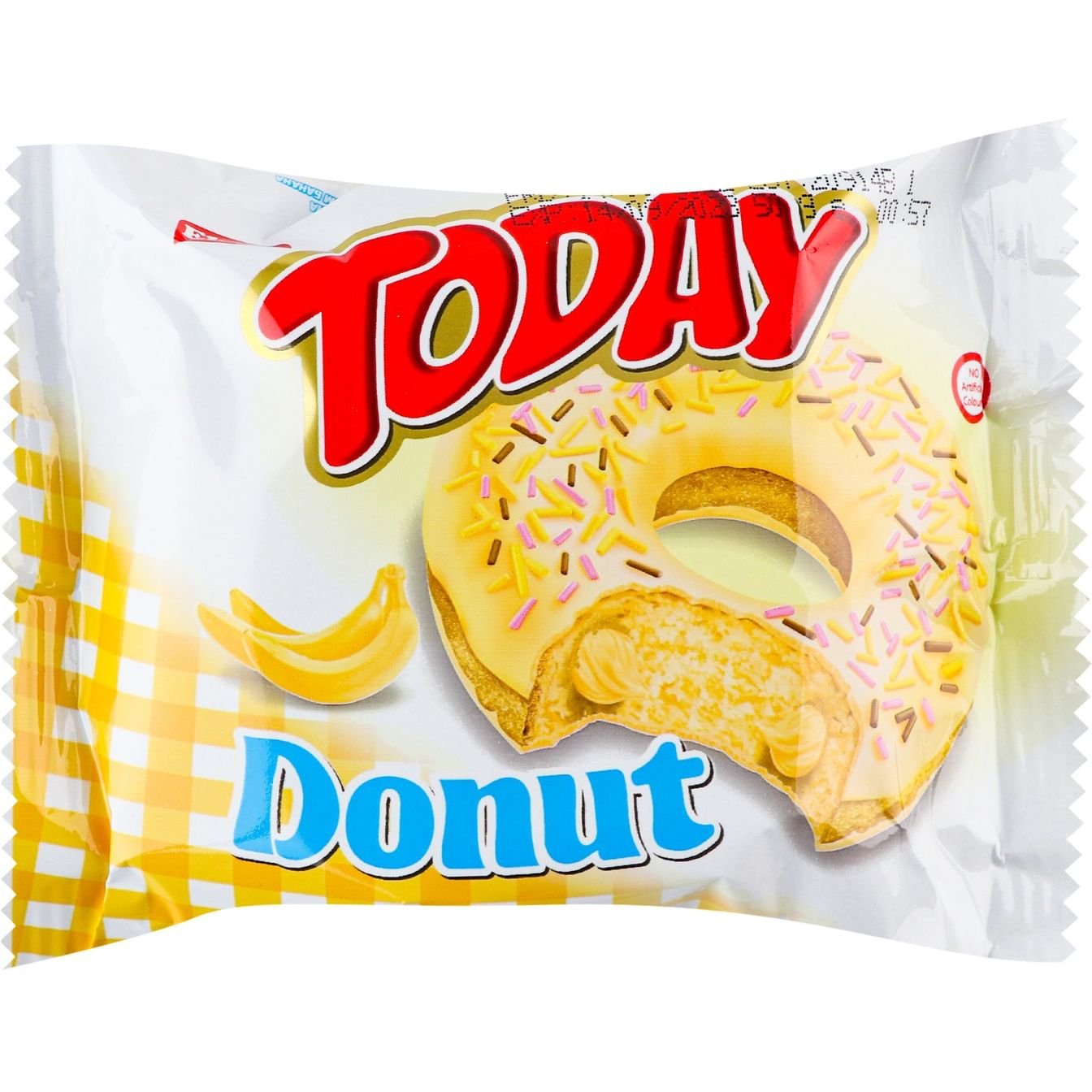 Пончик Elvan Today Donut з банановим кремом та глазур'ю 50 г (756620) - фото 1