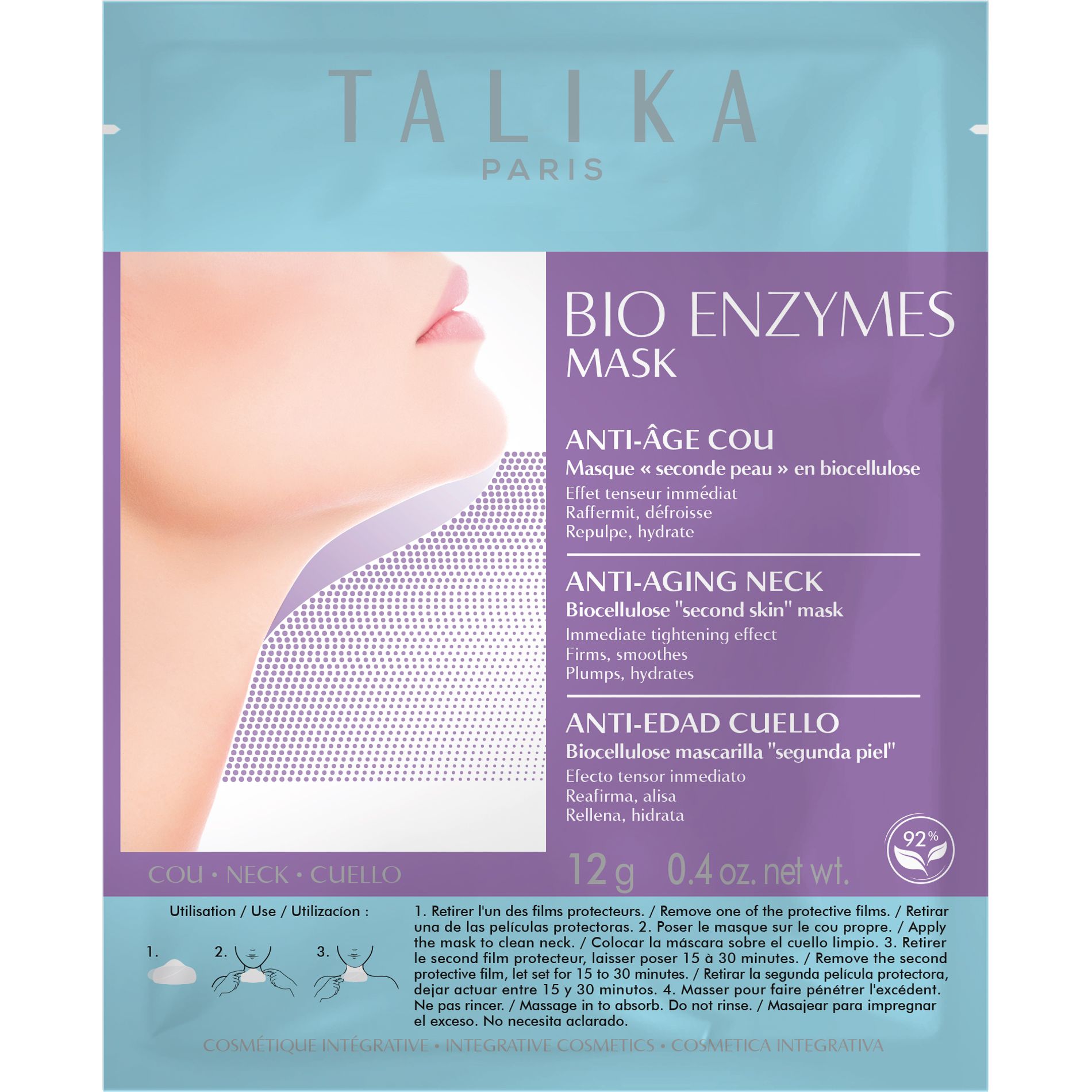 Маска для области шеи Talika Bio Enzymes Anti-Age антивозрастная 12 г - фото 1