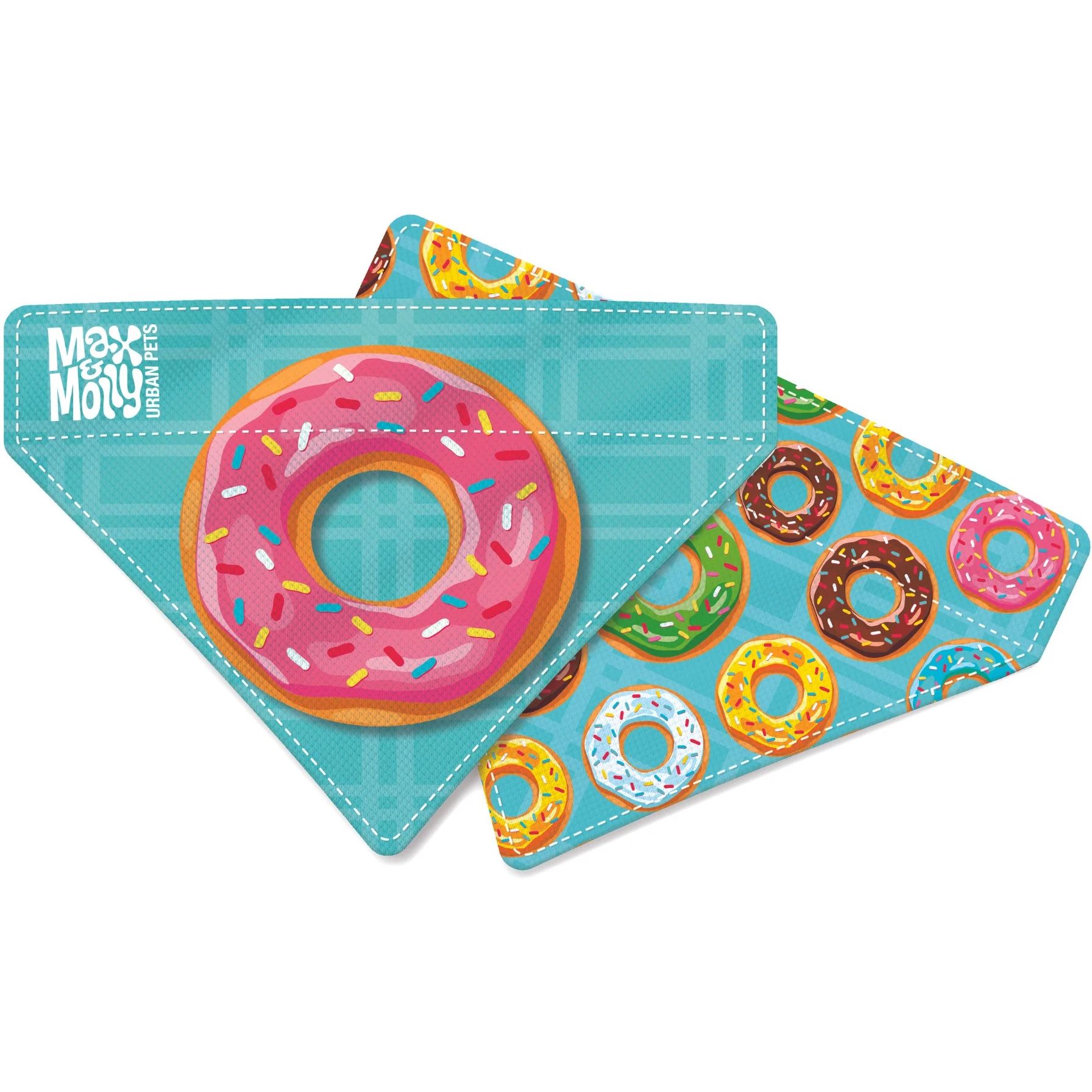 Бандана для собак Max & Molly Bandana Donuts на ошейник с принтом Пончики L - фото 1