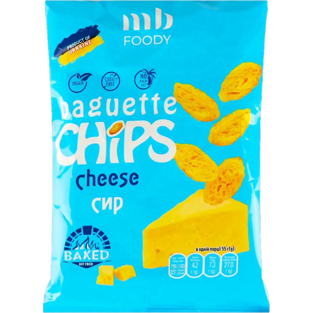 Сухарики MB Foody Baguette Chips Пшеничні Сир 55 г (942027) - фото 1