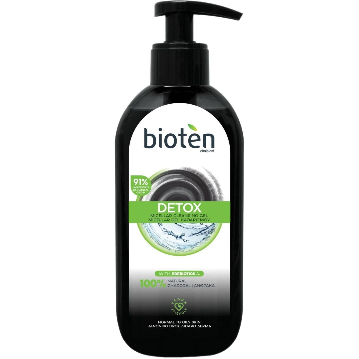 Очищувальний міцелярний гель для обличчя Bioten Detox Micellar Cleansing Gel для нормальної та жирної шкіри 200 мл - фото 1