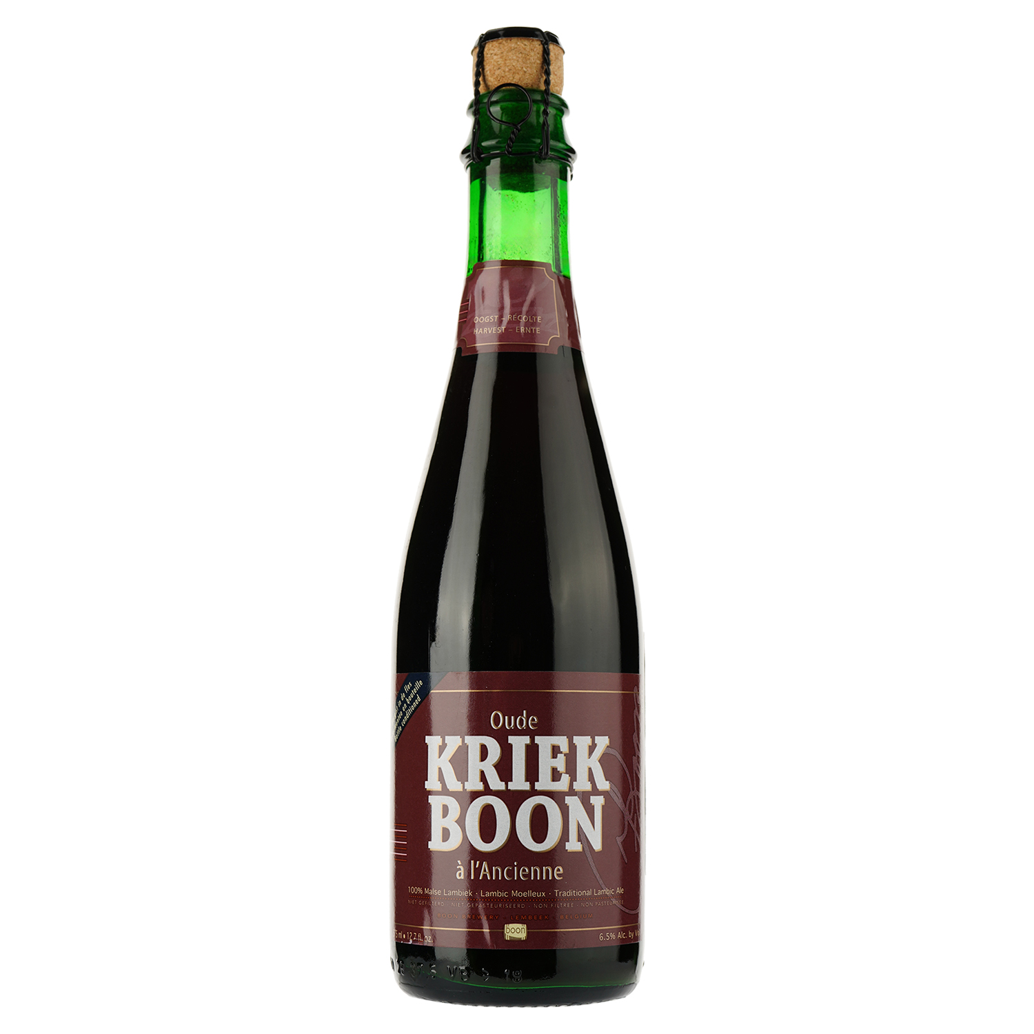 Пиво Brouwerij Boon Oude Kriek солодовое, светлое, нефильтрованное, 6,5%, 0,375 л (591370) - фото 1