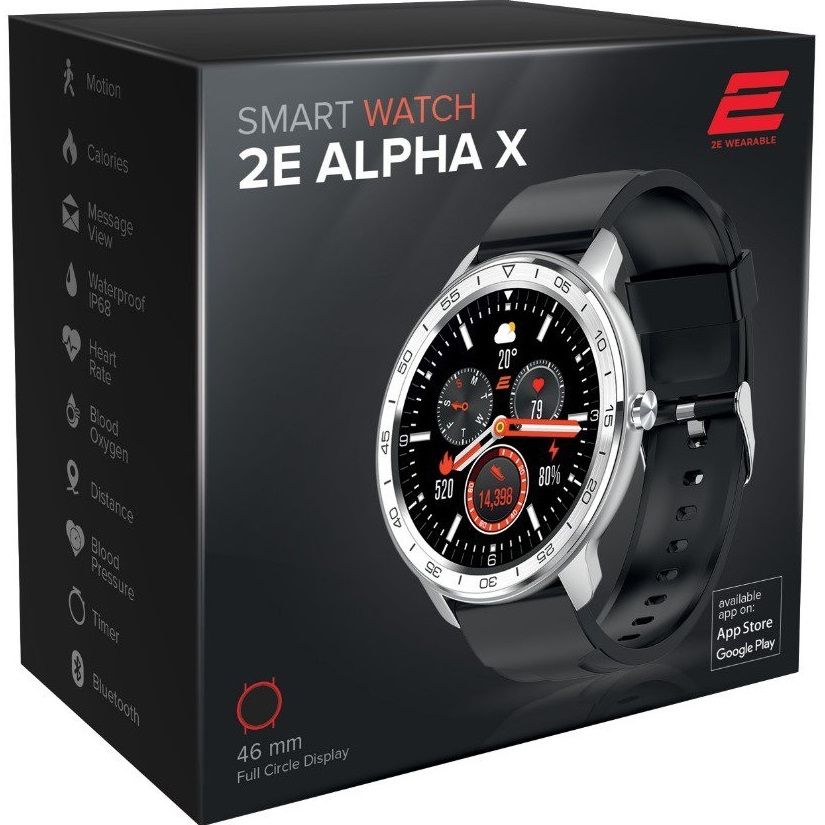 Смарт-часы 2E Alpha X 46 Black-Silver - фото 4