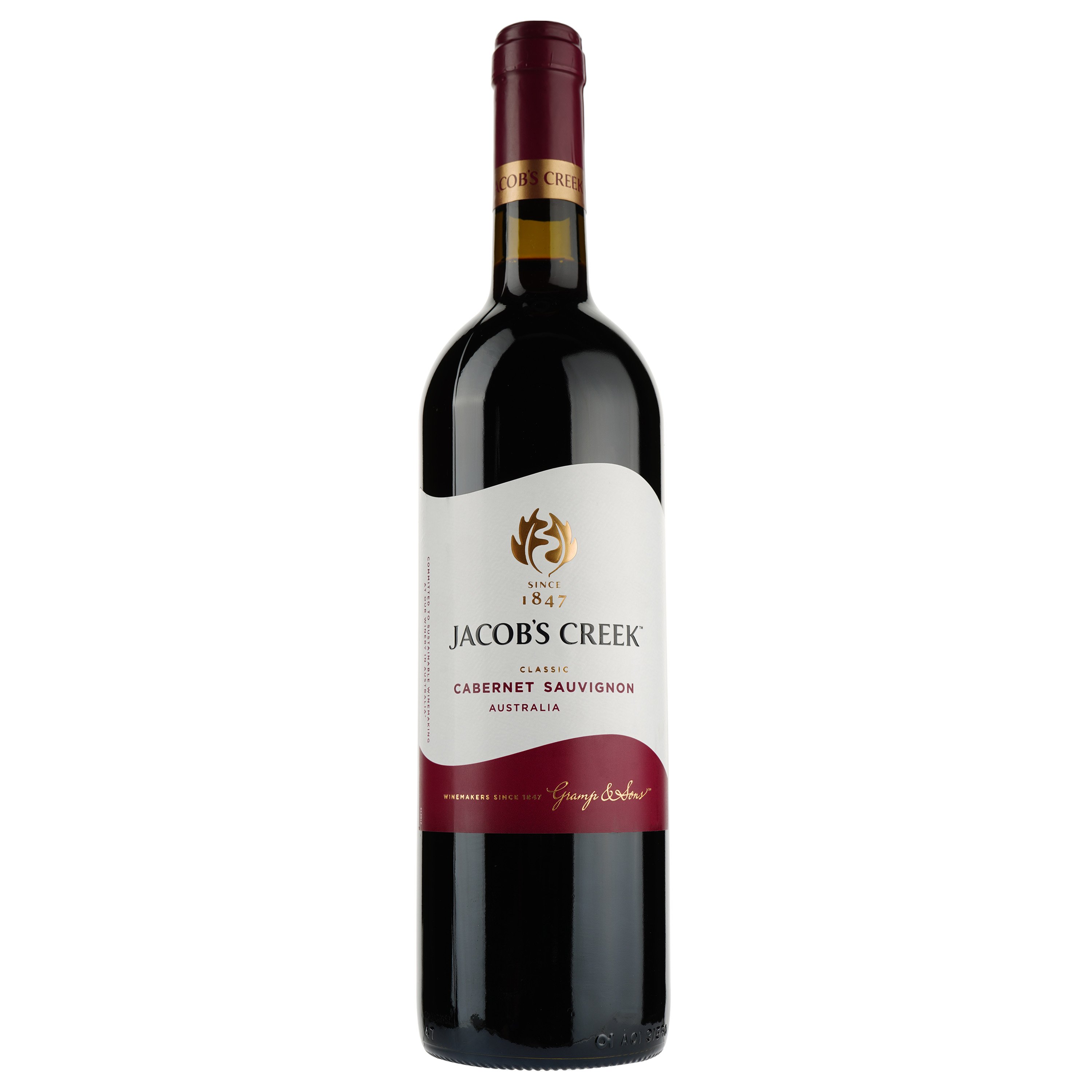 Вино Jacob Creek Classic Cabernet Sauvignon, червоне, сухе, 0,75 л (9300727013316) - фото 1