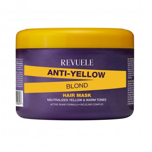 Маска для світлого волосся Revuele Anti-Yellow Blond з ефектом антижовтизни, 500 мл - фото 1