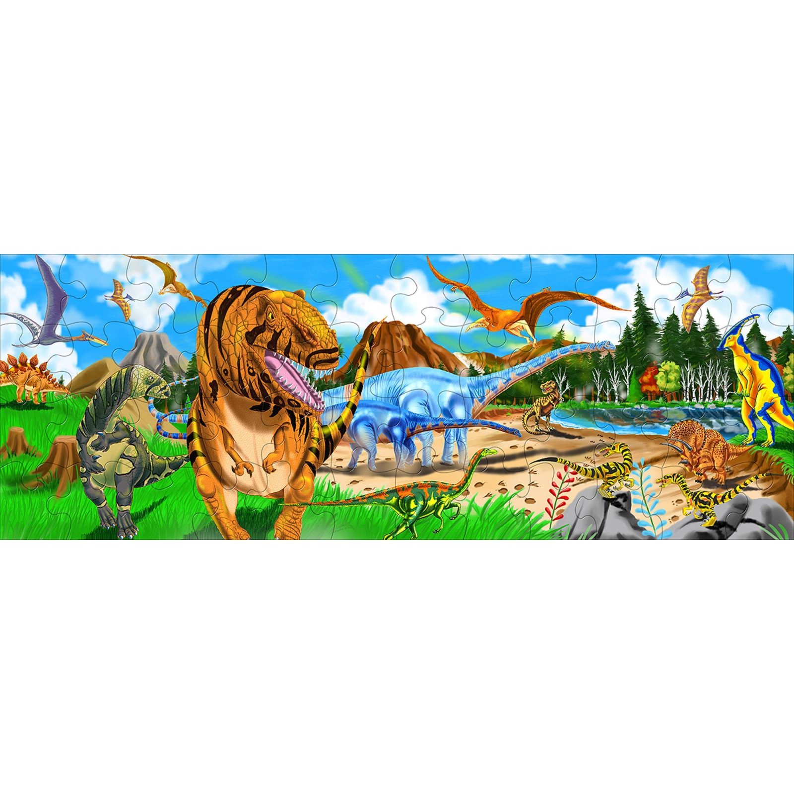 Мега-пазл Melissa&Doug Країна динозаврів, 48 елементів (MD10442) - фото 1