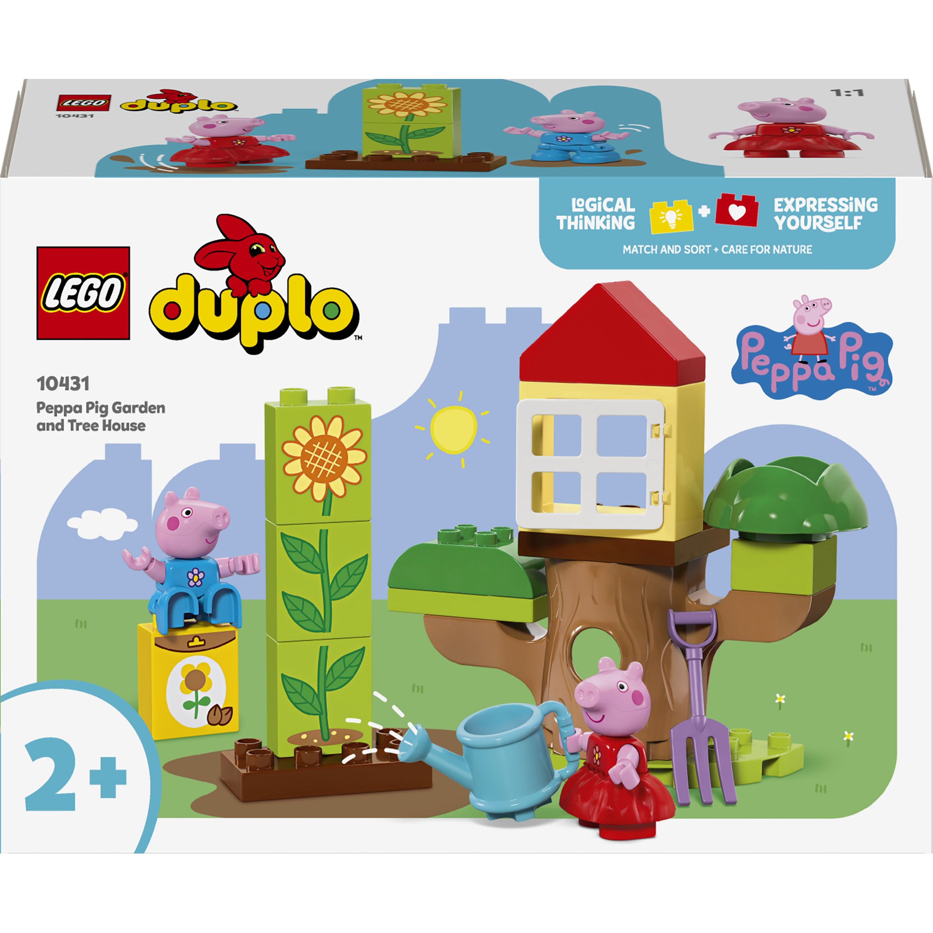 Конструктор LEGO DUPLO Сад и домик на дереве Пеппи 20 деталей (10431) - фото 1