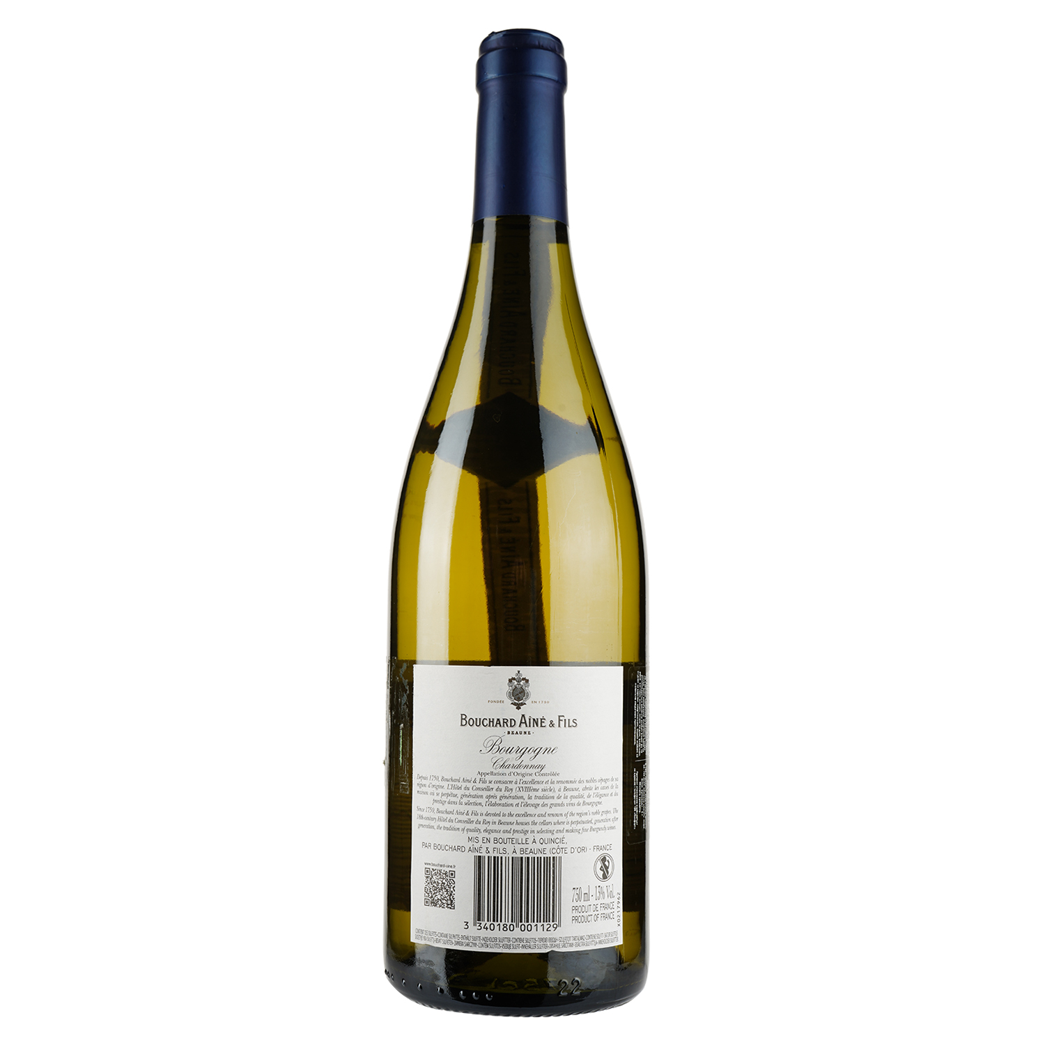 Вино Bouchard Aine&Fils Bourgogne Chardonnay, белое, сухое, 12,5%, 0,75 л - фото 2