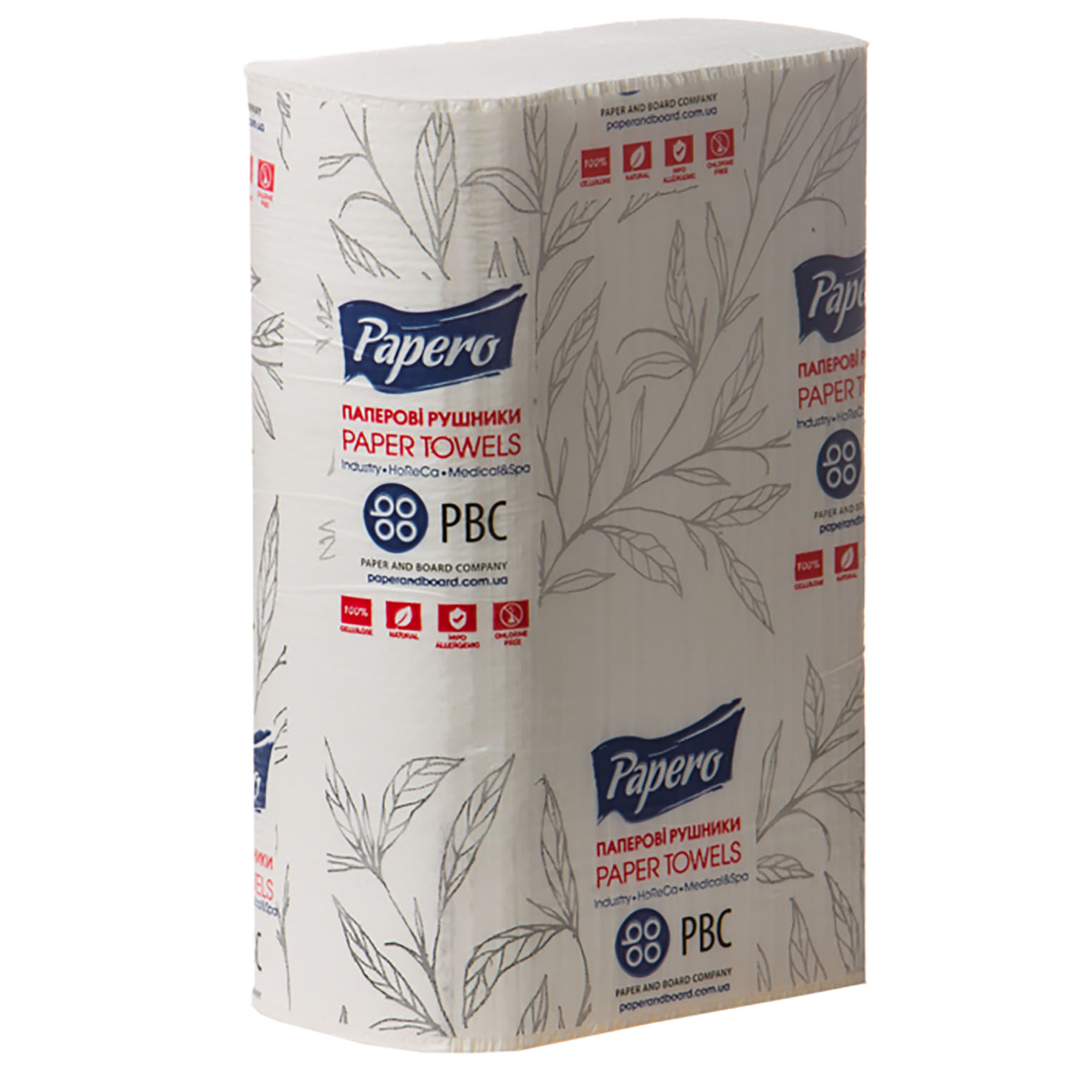 Полотенца бумажные Papero V сложения 2 слойные 220 мм х 210 мм 150 листов - фото 1
