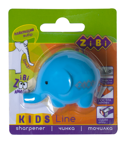 Точилка с контейнером ZiBi Kids line Слоненок, голубой (ZB.5586-5) - фото 1