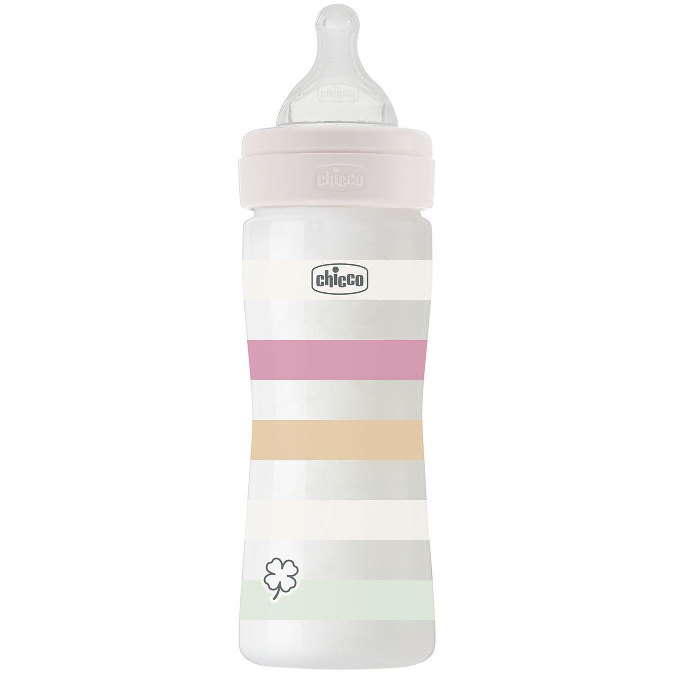 Пляшечка для годування Chicco Well-Being Colors, з силіконовою соскою 2м+, 250 мл, рожева (28623.11) - фото 1