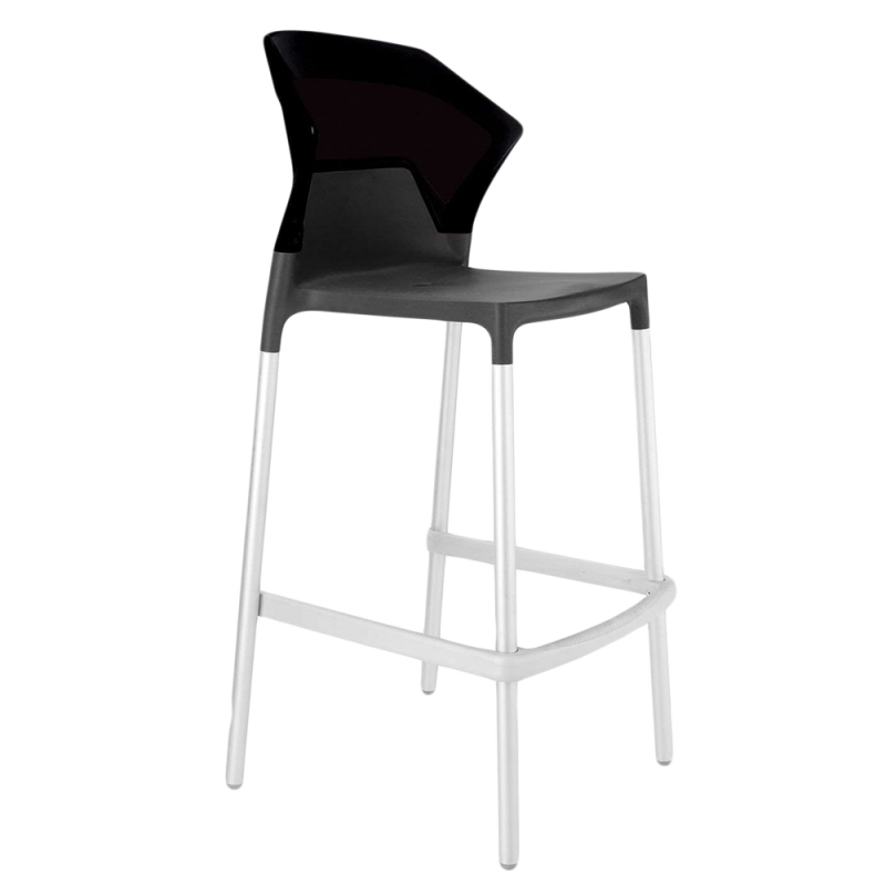 Барний стілець Papatya Ego-S, сірий з білим (4823052300517) - фото 1