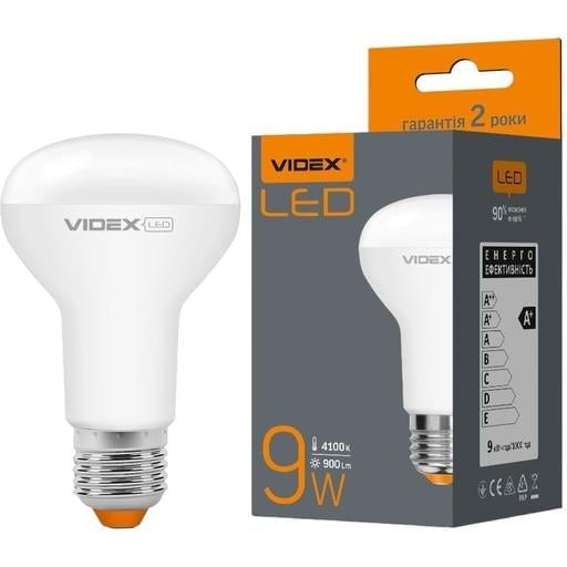 Світлодіодна лампа LED Videx R63e 9W E27 4100K (VL-R63e-09274) - фото 1