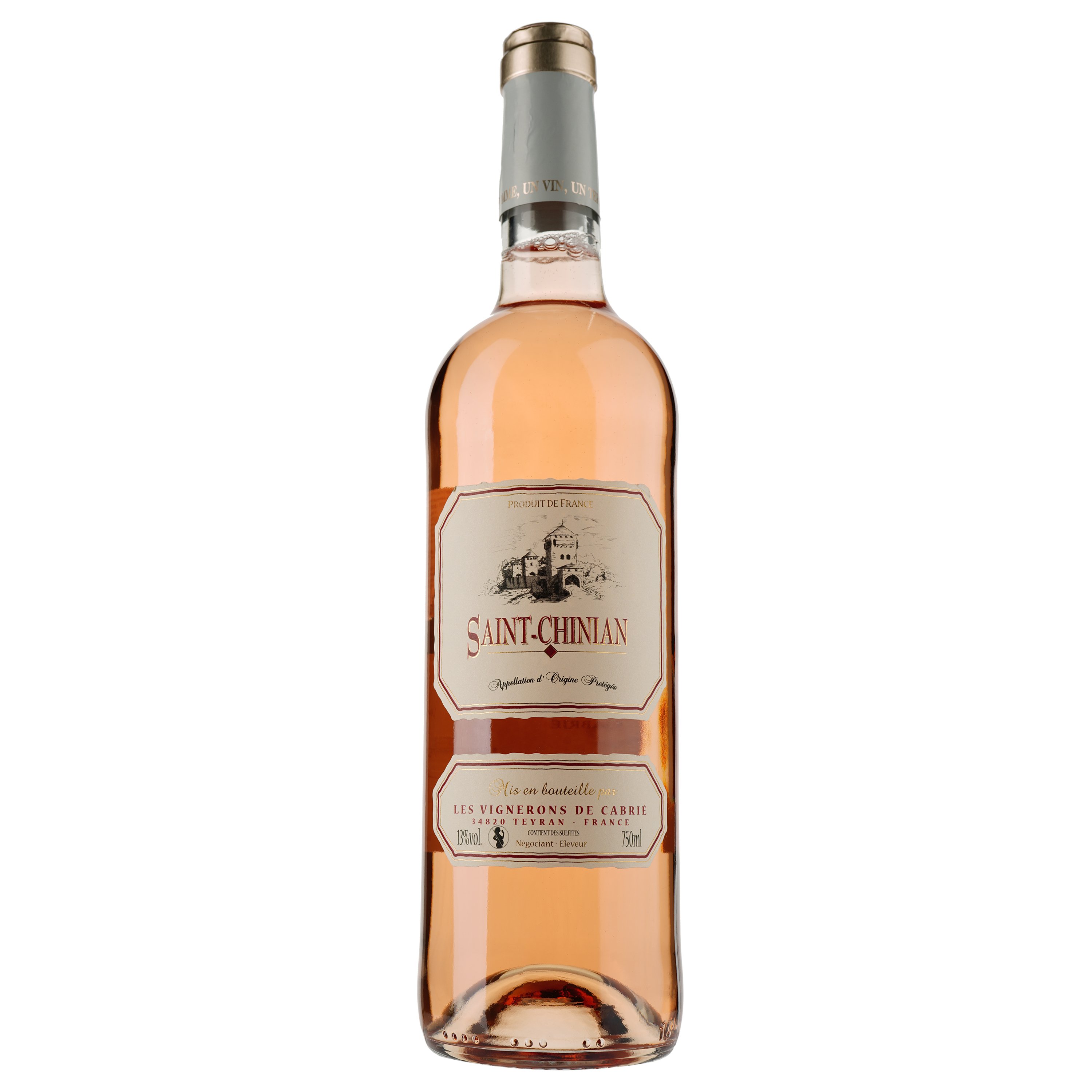 Вино Les Vignerons de Cabrie Rose AOP Saint Chinian, розовое, сухое, 0.75 л - фото 1