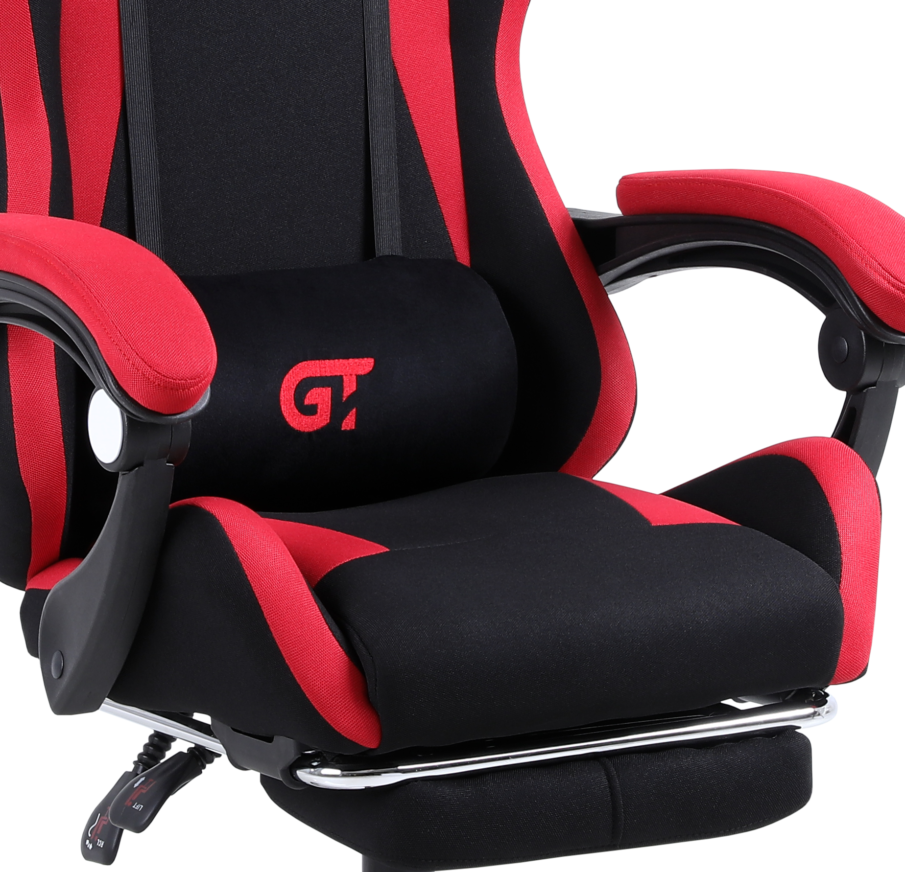 Геймерское кресло GT Racer черное с красным (X-2324 Fabric Black/Red) - фото 10