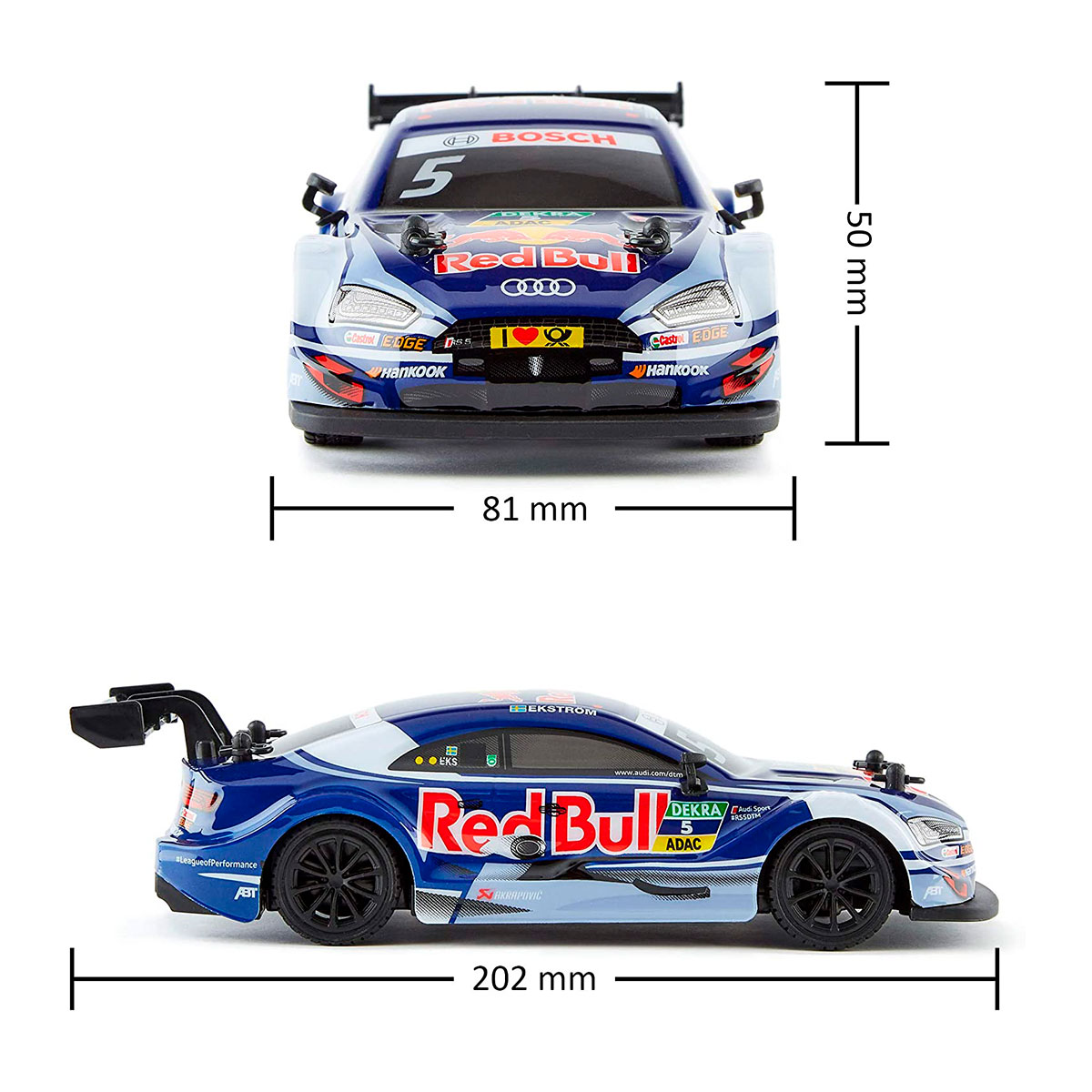 Автомобіль KS Drive на р/к Audi RS 5 DTM Red Bull, 1:24, 2.4Ghz блакитний (124RABL) - фото 6