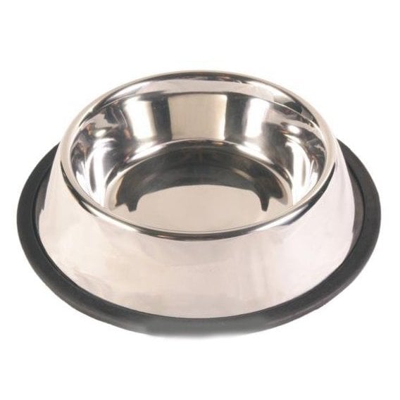 Миска для собак Trixie металева з гумовою кромкою, 2,8 л / 34 см (24855) - фото 1