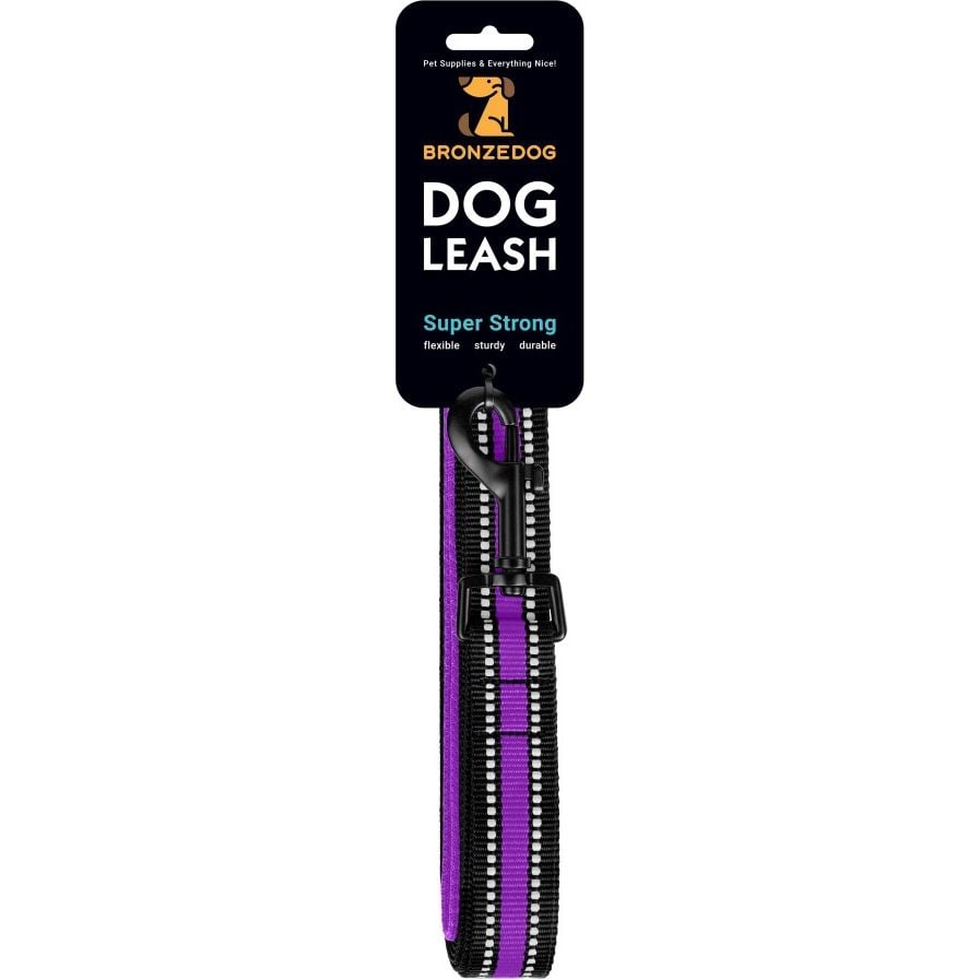 Повідець для собак BronzeDog Mesh, розмір L, 200х2,5 см, фіолетовий - фото 6