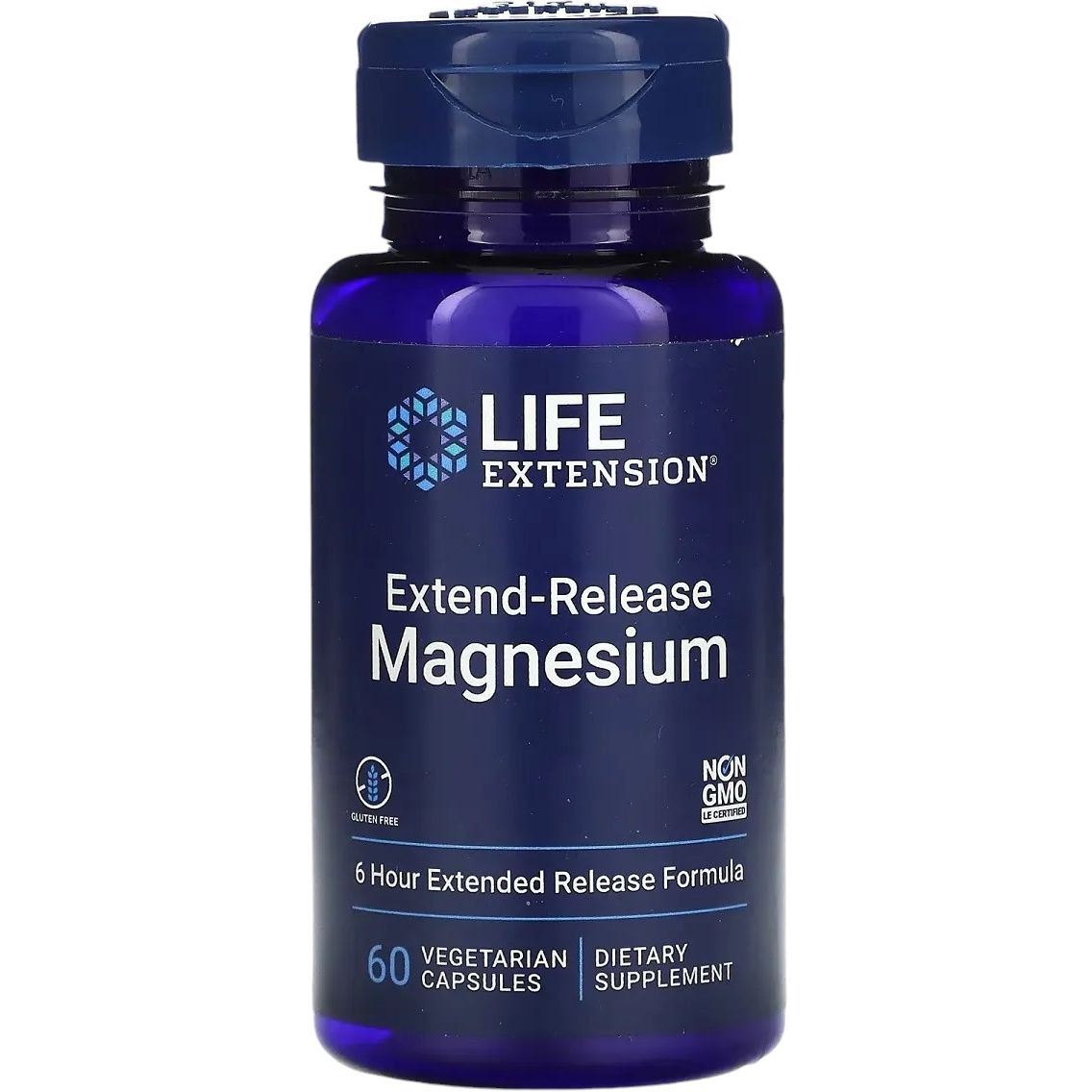 Магний пролонгированного действия Life Extension Extend-Release Magnesium 60 вегетарианских капсул - фото 1