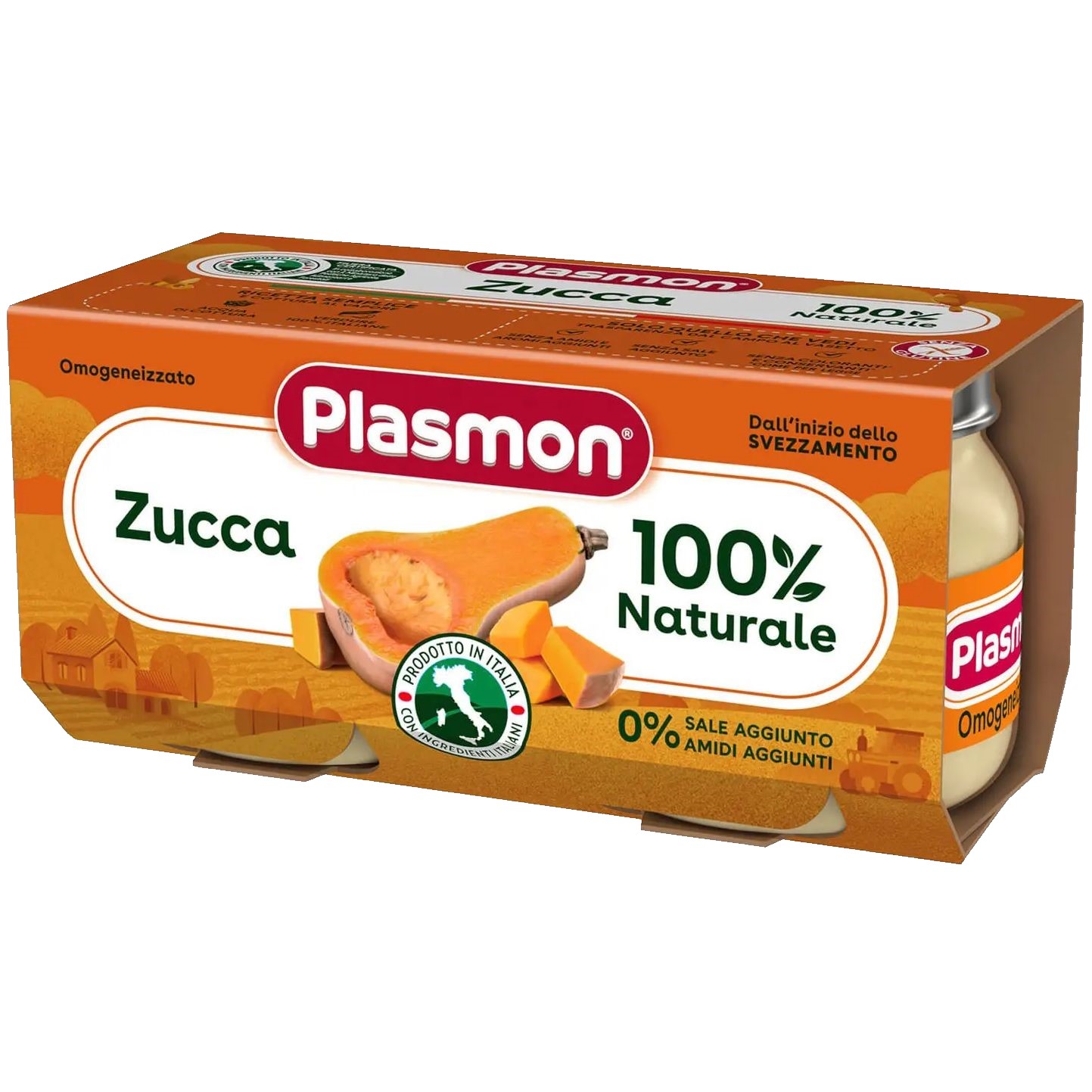 Photos - Baby Food Пюре Plasmon Omogeneizzato Гарбуз, 160 г (2 шт. по 80 г)